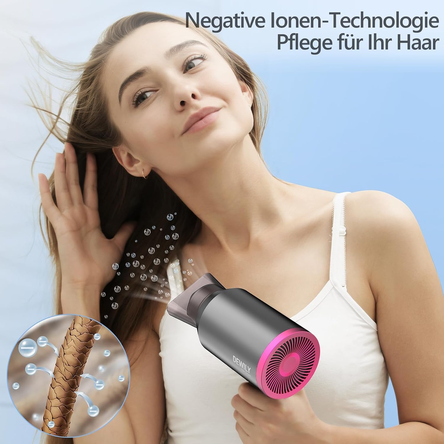 Thumbnail 3 de DEWILY Profi Föhn 1800W Ionen Klappbar