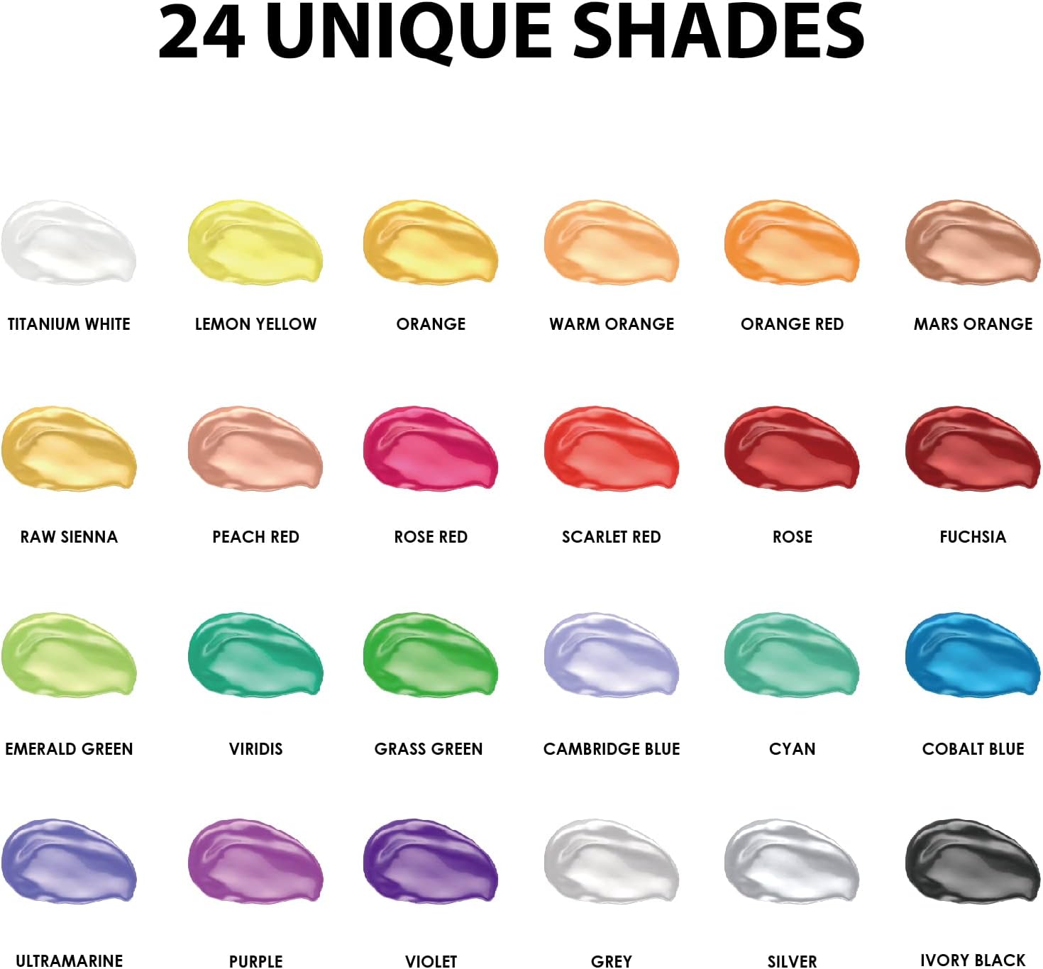 Thumbnail 1 de Peinture Acrylique Métallique INK LAB - Kit 24 tubes 12ml, pigments riches et finitions brillantes