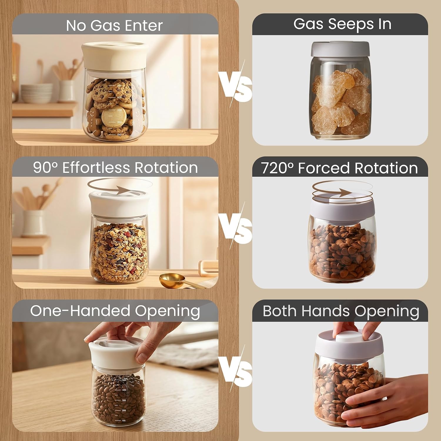Thumbnail 4 de LAKUMIQI Wide-Mouth Overnight Oats Jar 27 oz