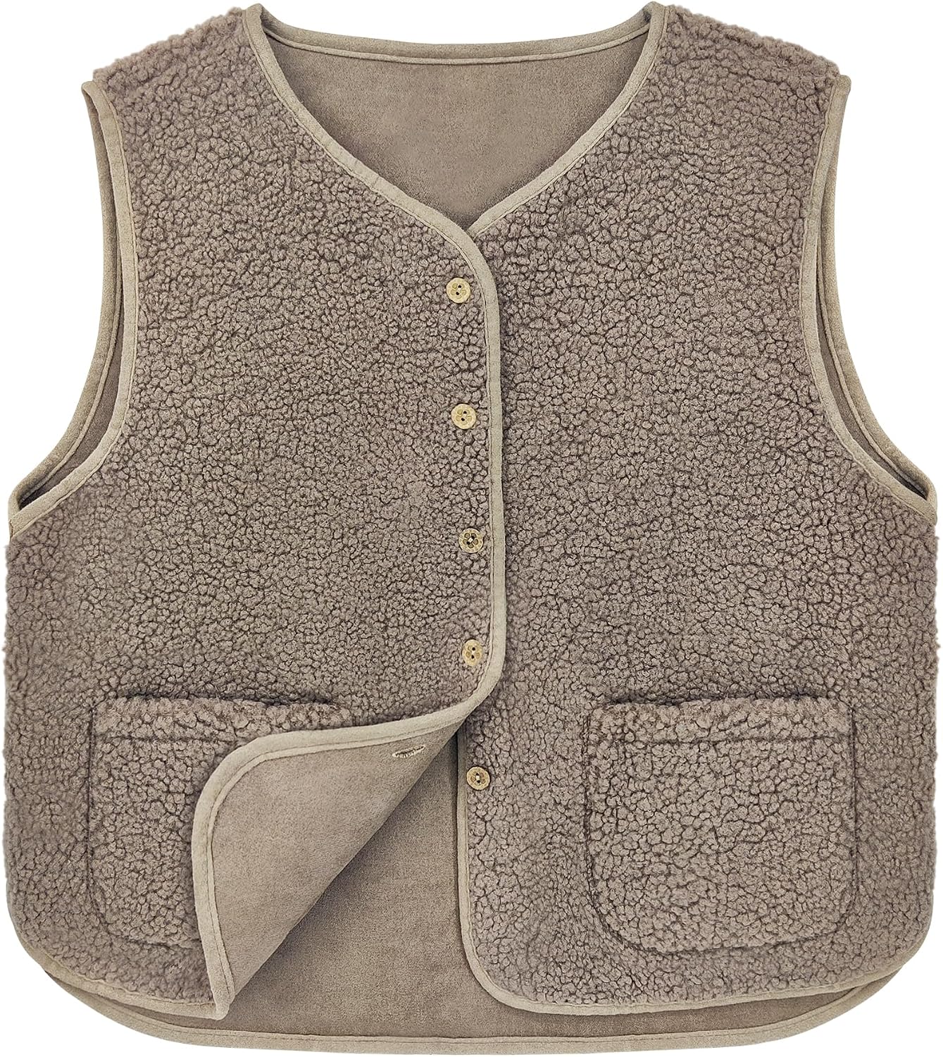 Detalle de beifon Teddy Fleece Weste Damen