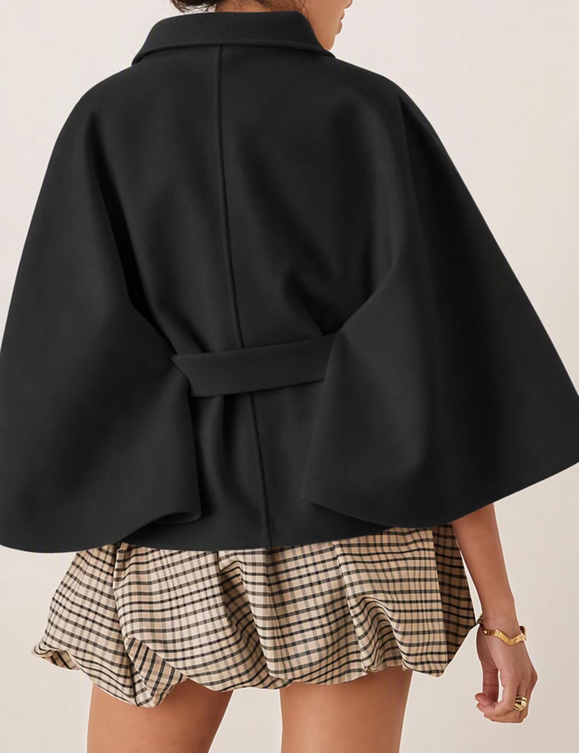 Detalle 1 de Hooever Women's Cape-Style Coat, Wool Blend