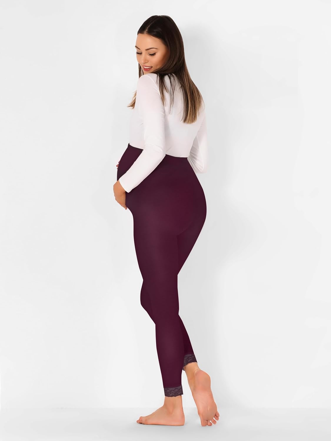 Thumbnail 1 de Be Mammy Leggings Premaman 7/8 BE20-262: comfort e supporto per la gravidanza