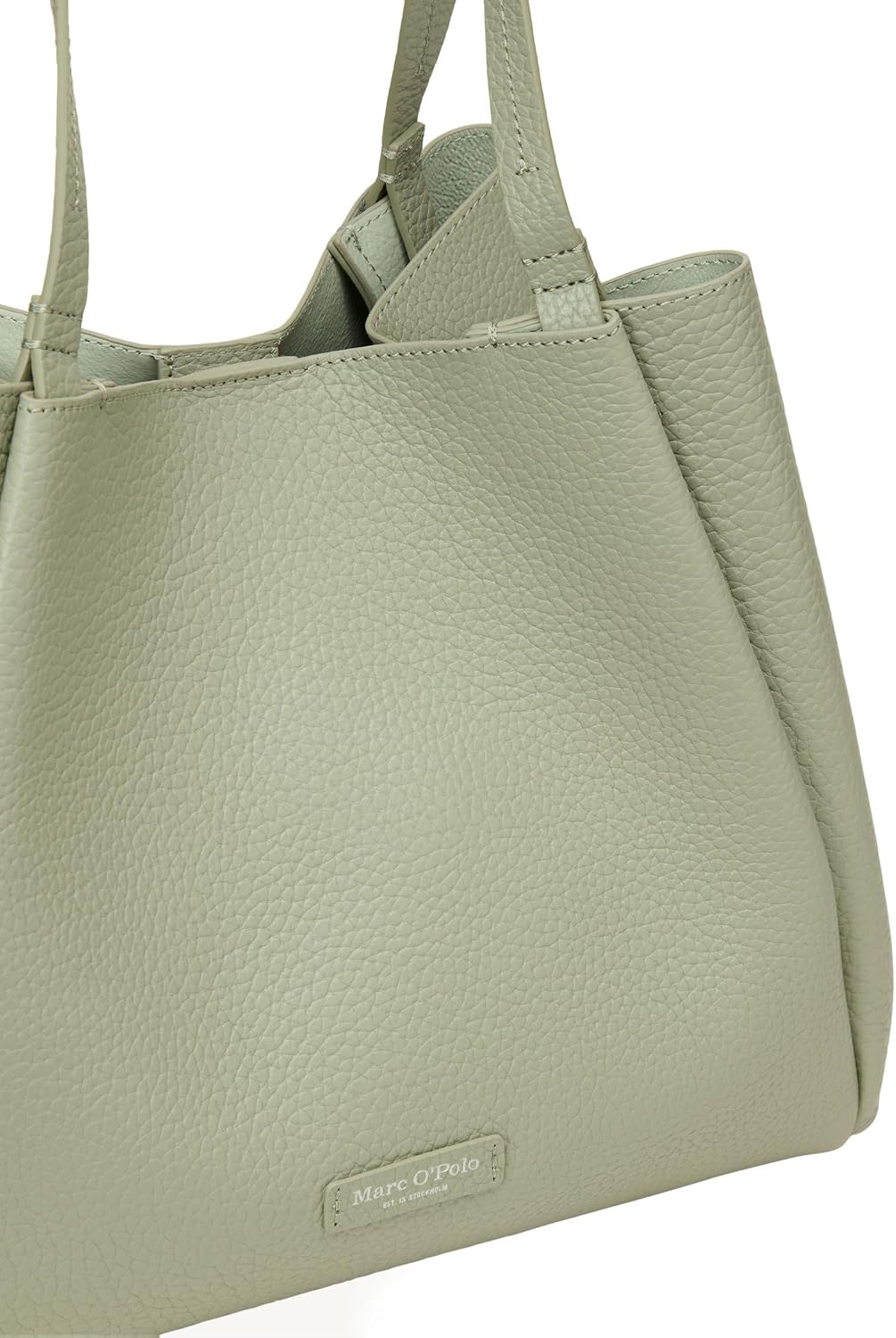 Detalle 1 de Marc O'Polo Damen Shopper aus Leder mit Innenfach – stilvoller Alltagsbegleiter