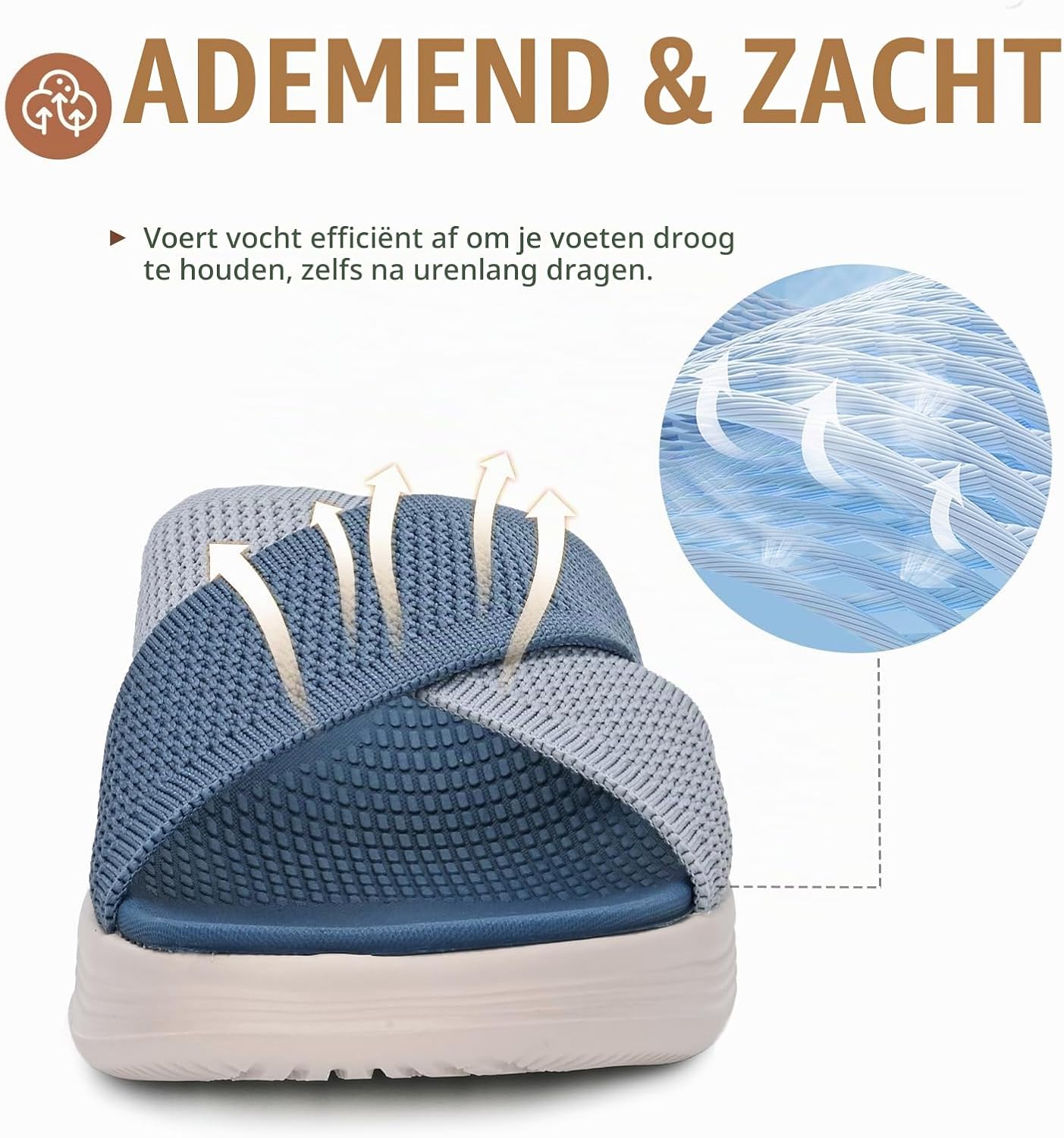 Detalle de Uwowd orthopedische damessandalen maat 36-42, instapmodel met open teen