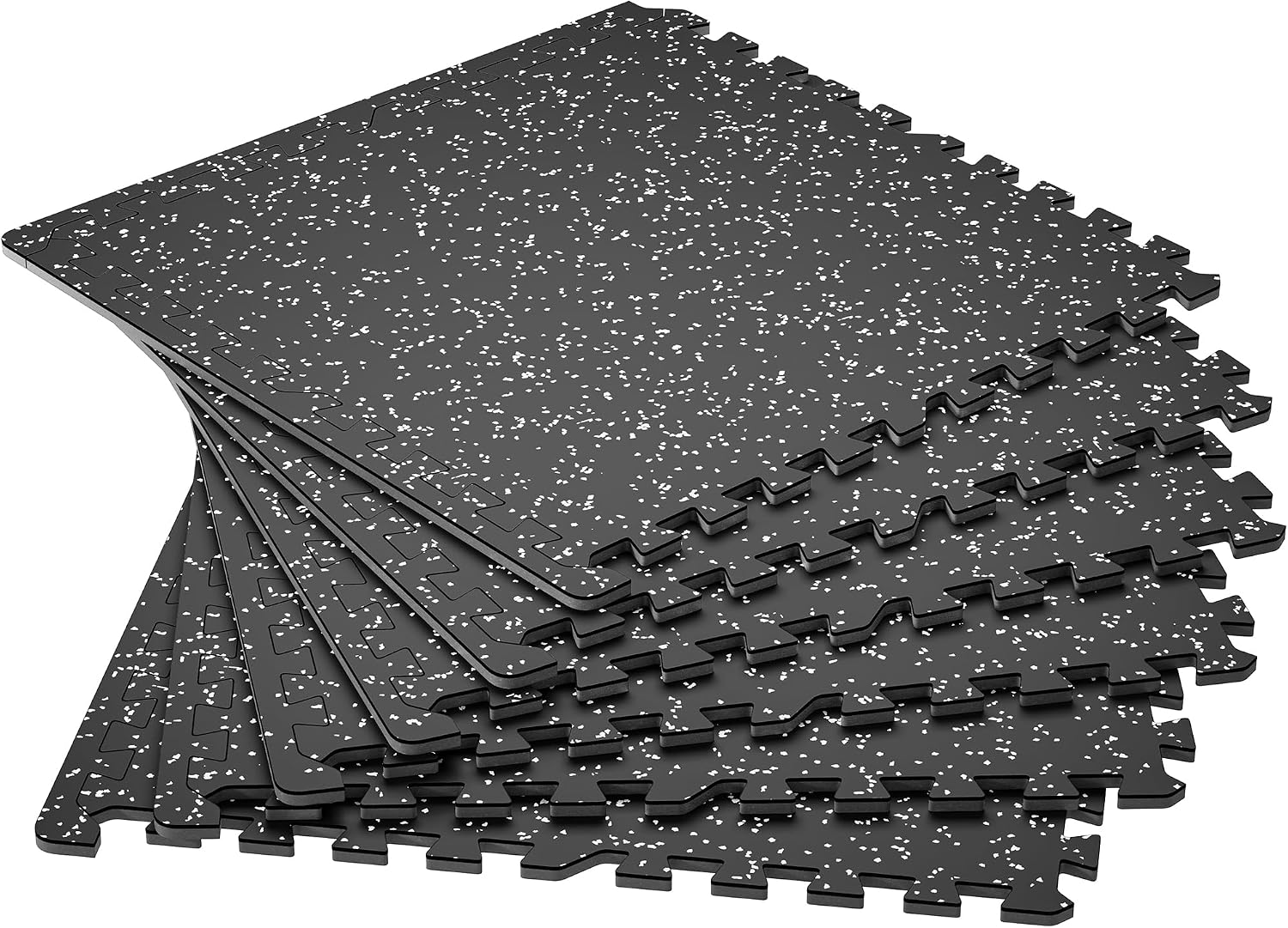 Detalle de SUPERJARE 9604BT Interlocking Exercise Mats, 0.4-Inch Rubber-Top EVA Tiles