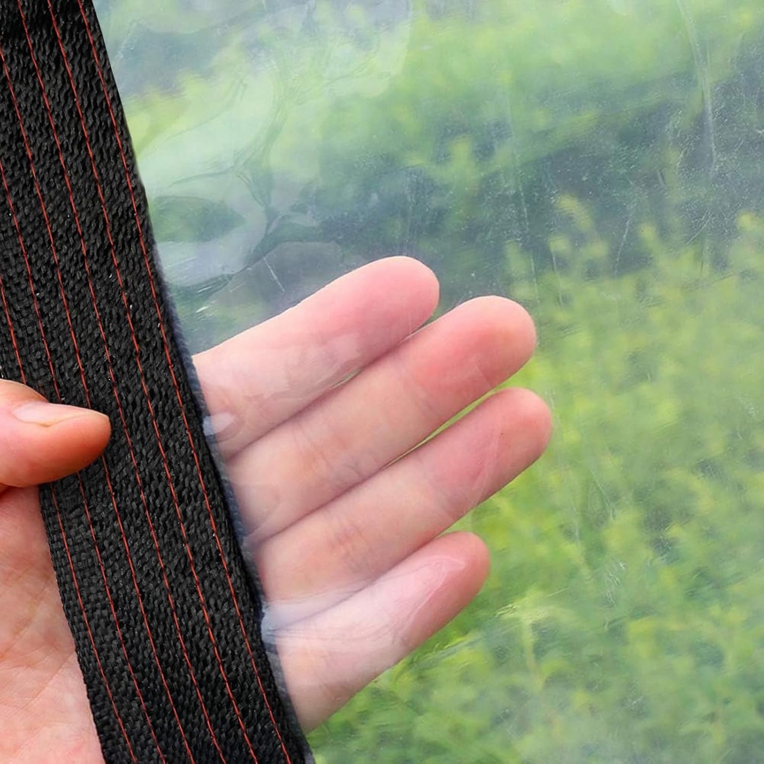 Thumbnail 1 de QOFLY telone impermeabile trasparente con occhielli grandi 98x131 FT (3x4 m)