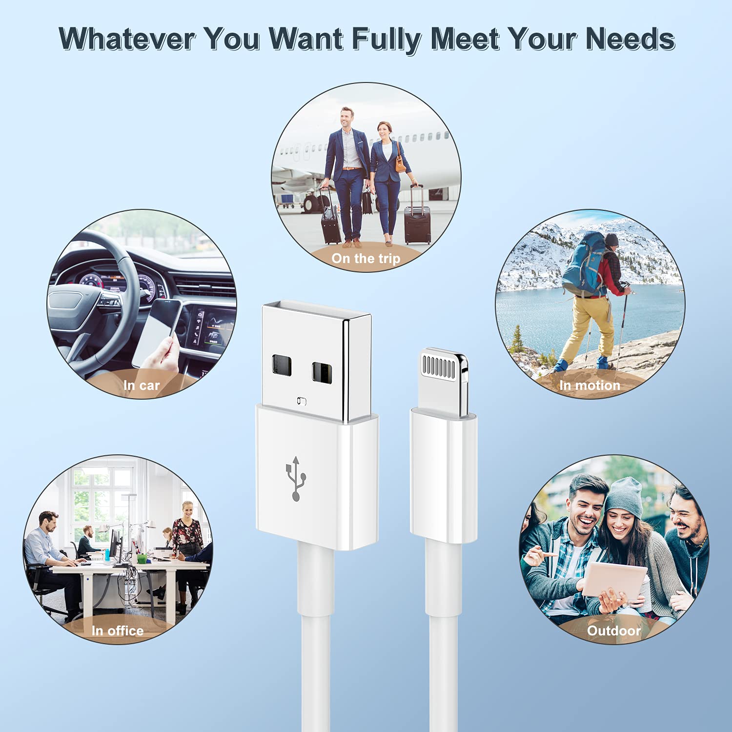 Thumbnail 5 de iPhone Charger Cable 1M 3Pack MFi Certified