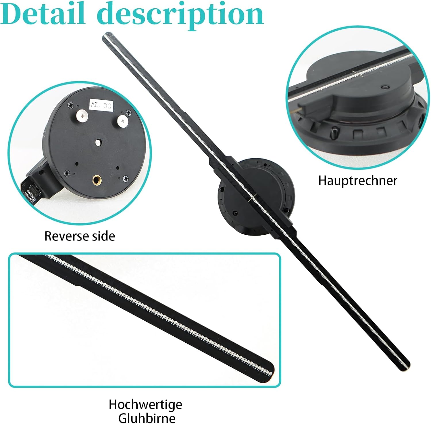 Thumbnail 5 de Missyou MS50D2 19.7-inch hologram fan for displays