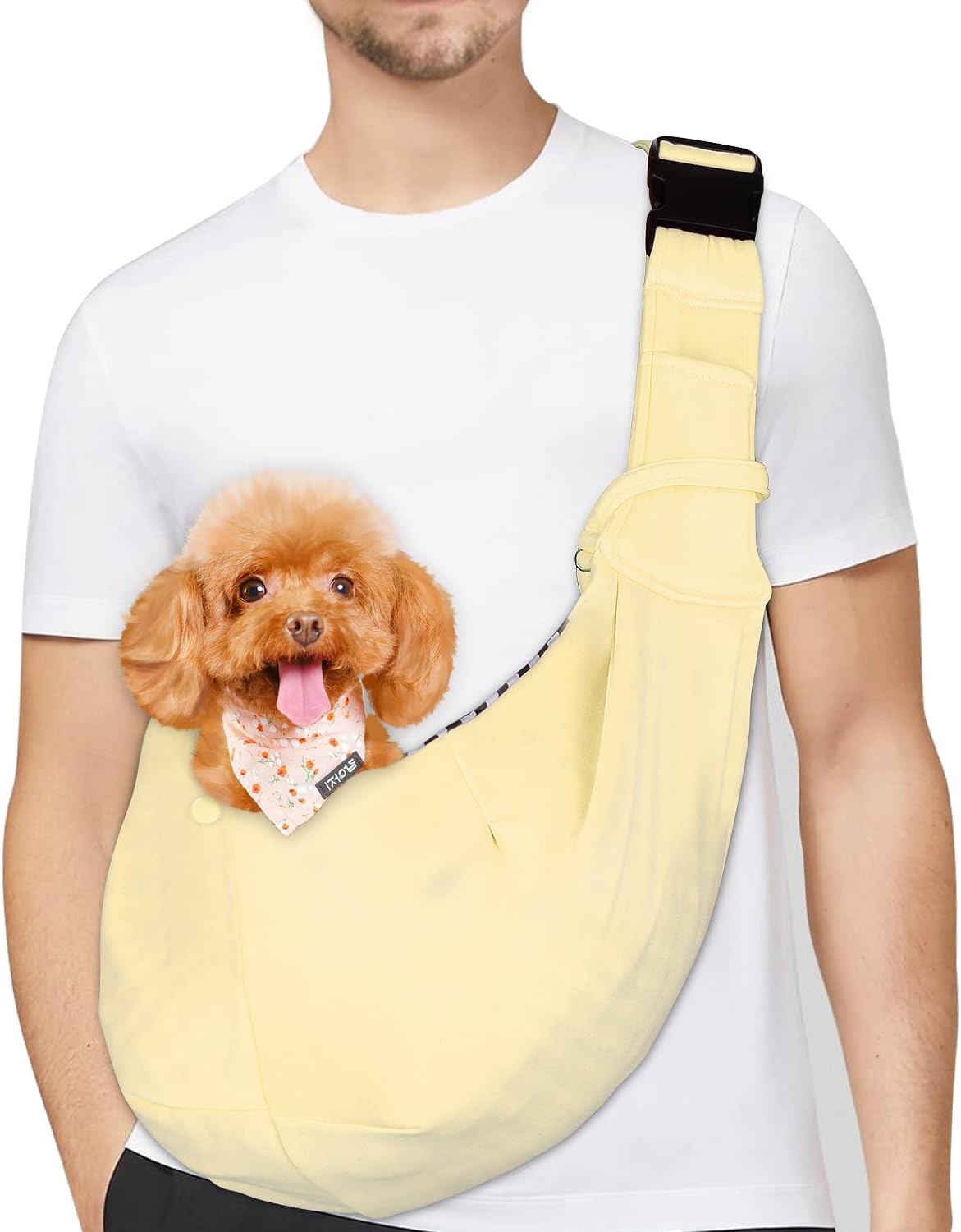 Detalle de PETLOFT dog carrier sling, 10 lb capacity
