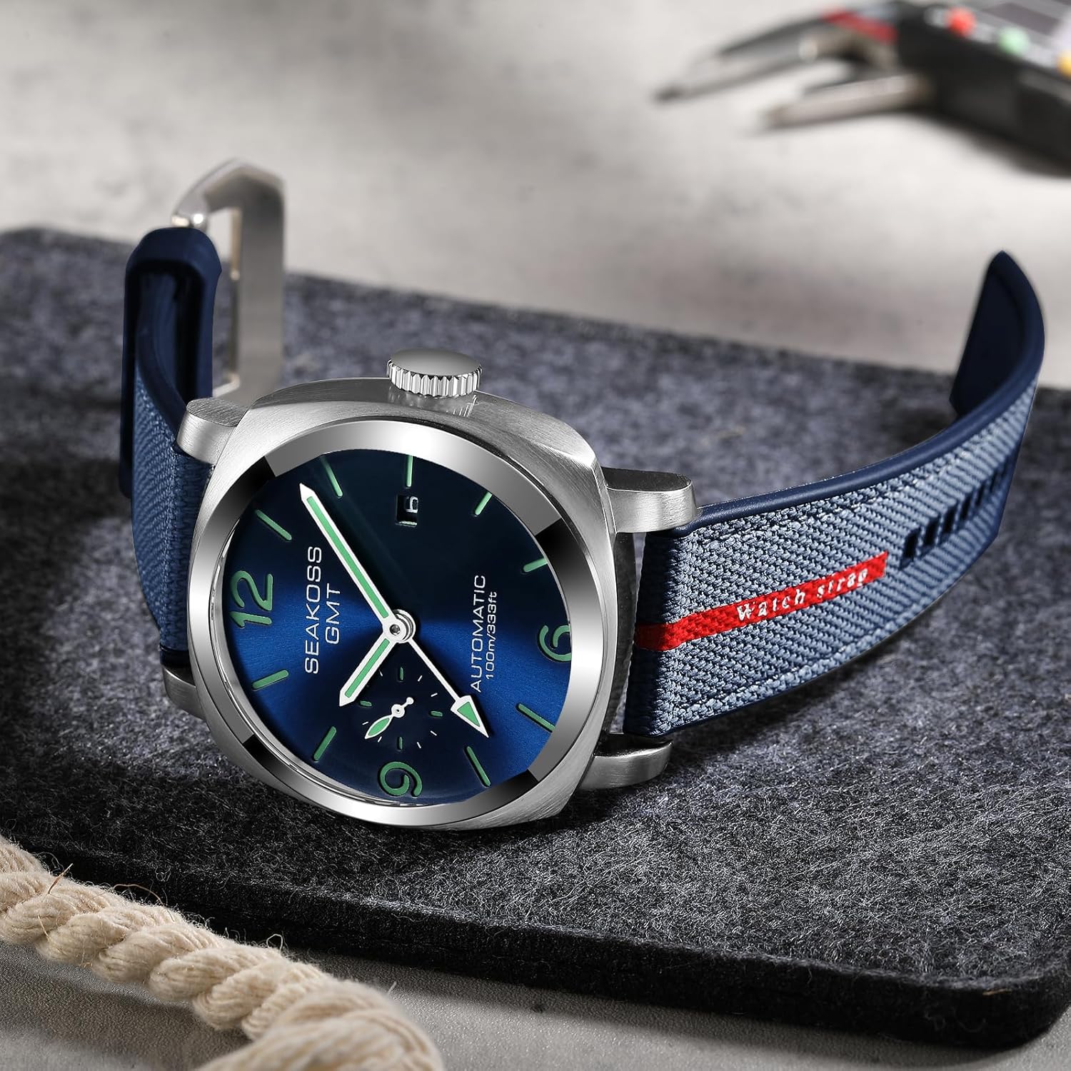 Thumbnail 1 de SEAKOSS GMT S8441, orologio automatico da uomo 45 mm con doppio fuso orario e vetro zaffiro