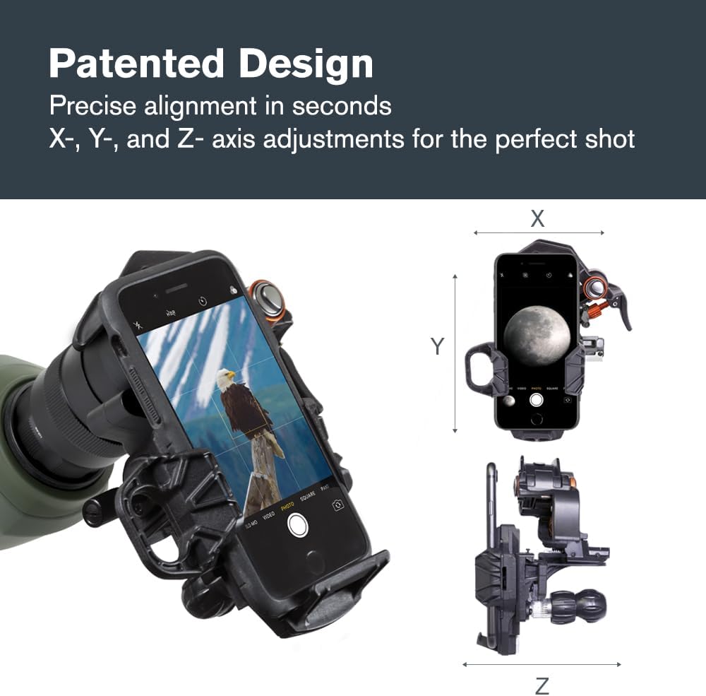 Detalle de Celestron NexYZ 3-Axis Universal Smartphone Adapter (81055) pour digiscopie