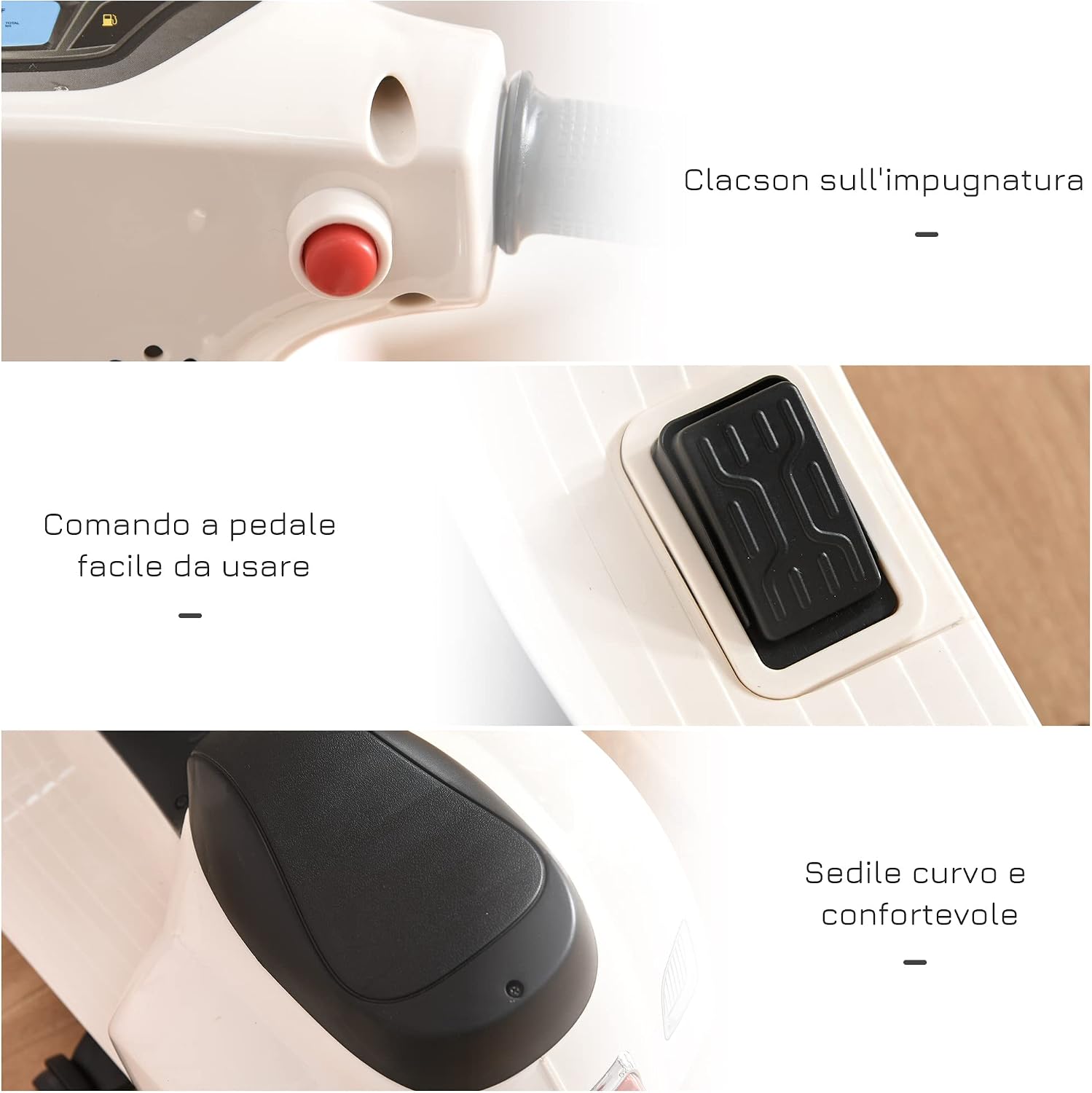 Thumbnail 5 de HOMCOM Moto elettrica per bambini Vespa 6V, 18–36 mesi