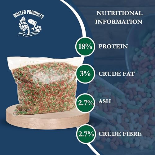 Detalle de Walters Variety Super Mix (5L Refill Bag): Floating Pond Food for Goldfish, Koi & Cold Water Fishes
