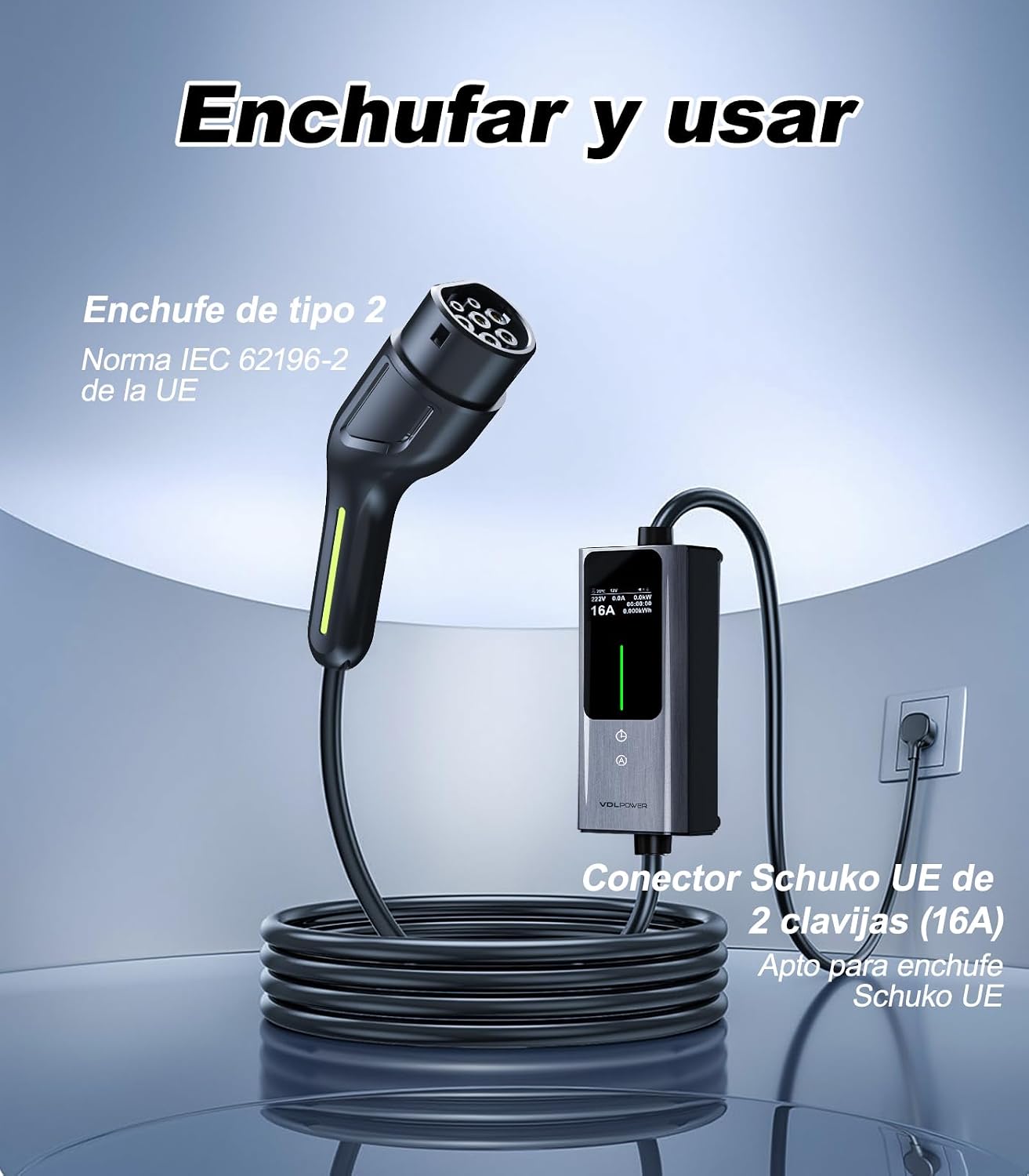 Detalle 2 de VDLPOWERVP Cargador Coche Eléctrico 3,6 kW