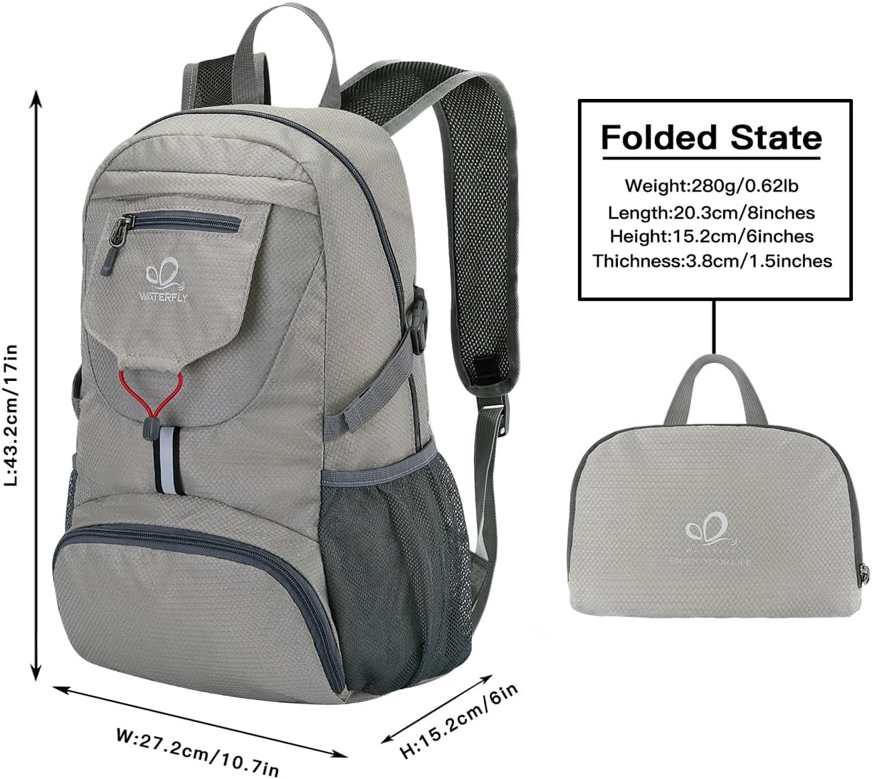 Thumbnail 2 de WATERFLY Ultraleicht Faltbar 20L Rucksack
