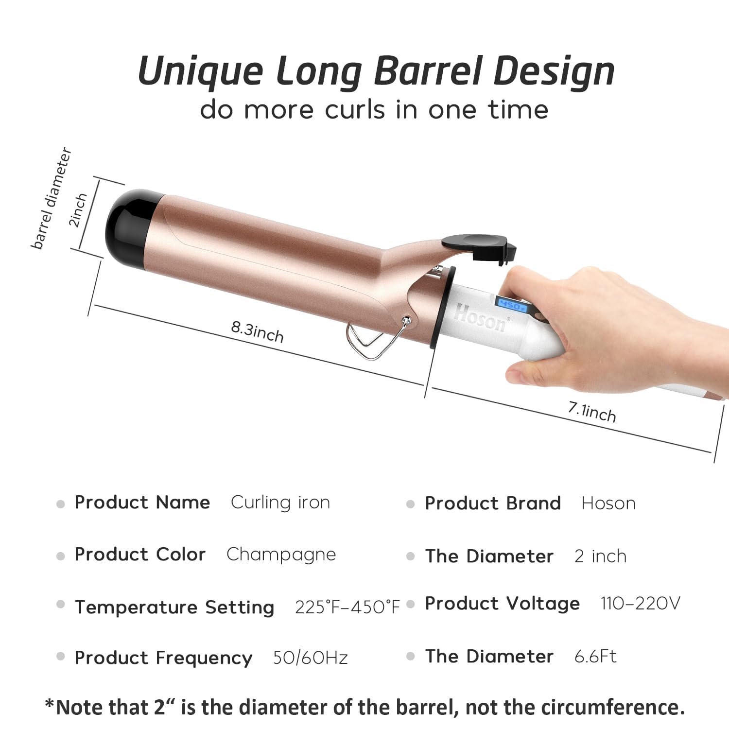 Thumbnail 4 de Hoson 2 Inch Curling Iron