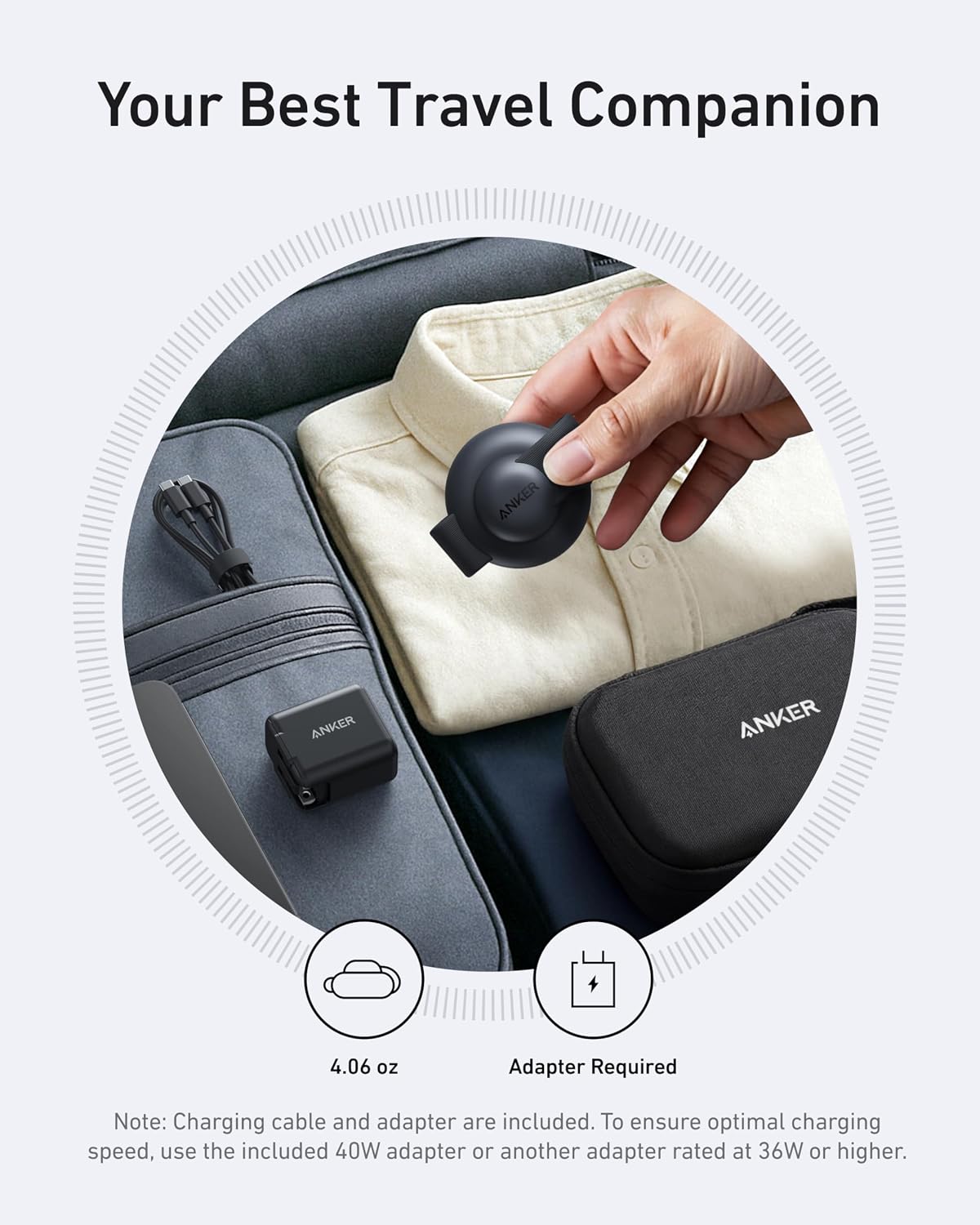 Detalle 2 de Anker MagGo UFO 15W 3-in-1 Charger