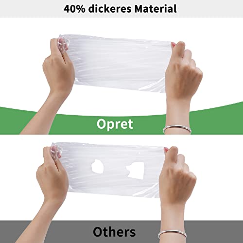Detalle 2 de Opret 20 Stück Durchsichtig Regenponcho – Wasserdicht, leicht, mit Kapuze und Elastikbündchen