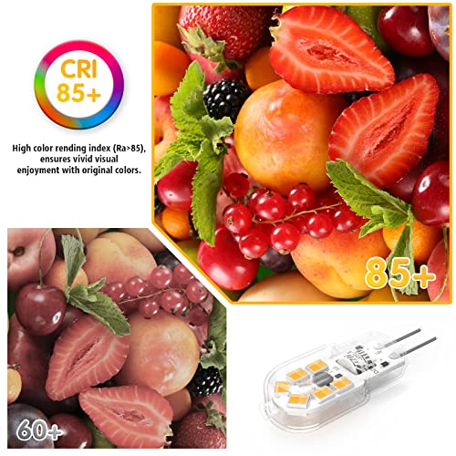 Thumbnail 7 de Cxyemt 2W G4 LED Bulbs 3000K (Pack of 6) – Energy-Saving 12V Capsule Lights