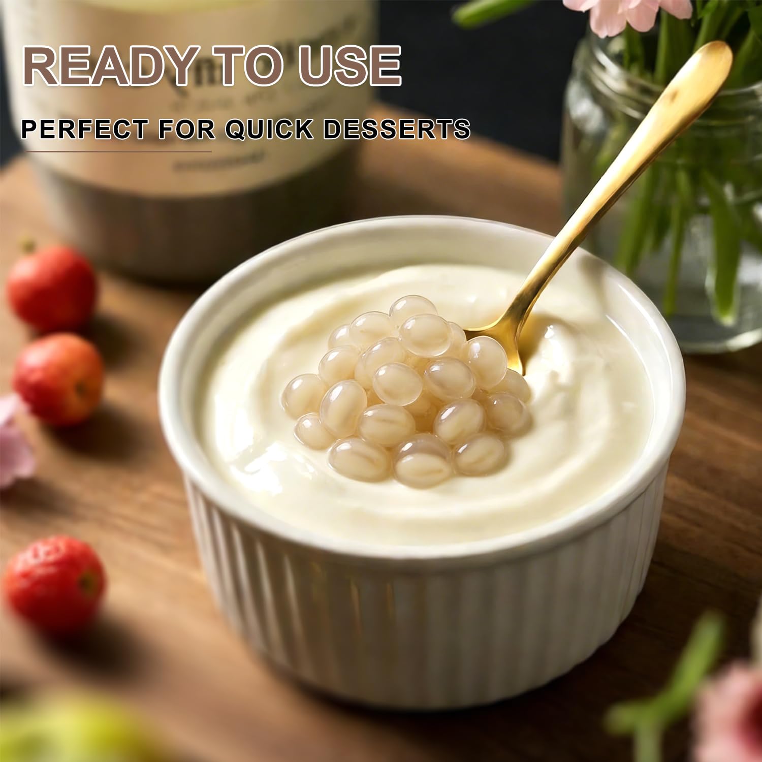 Detalle de T&Tea Oat Popping Boba Pearls, 1.87 lb Ready-to-Eat Beverage and Dessert Topping