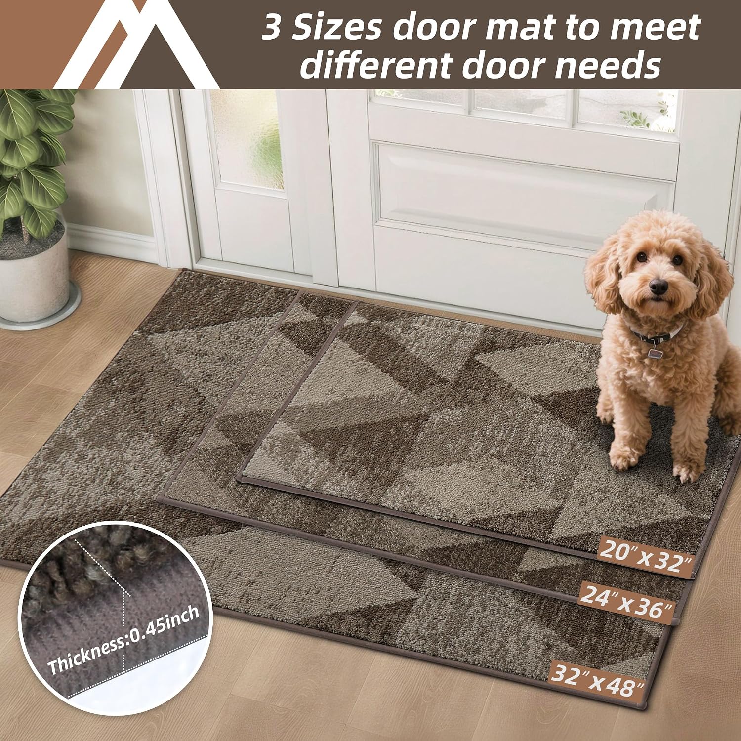 Detalle de COSY HOMEER Dirt Trapper Door Mat for Indoor 60 x 90 cm