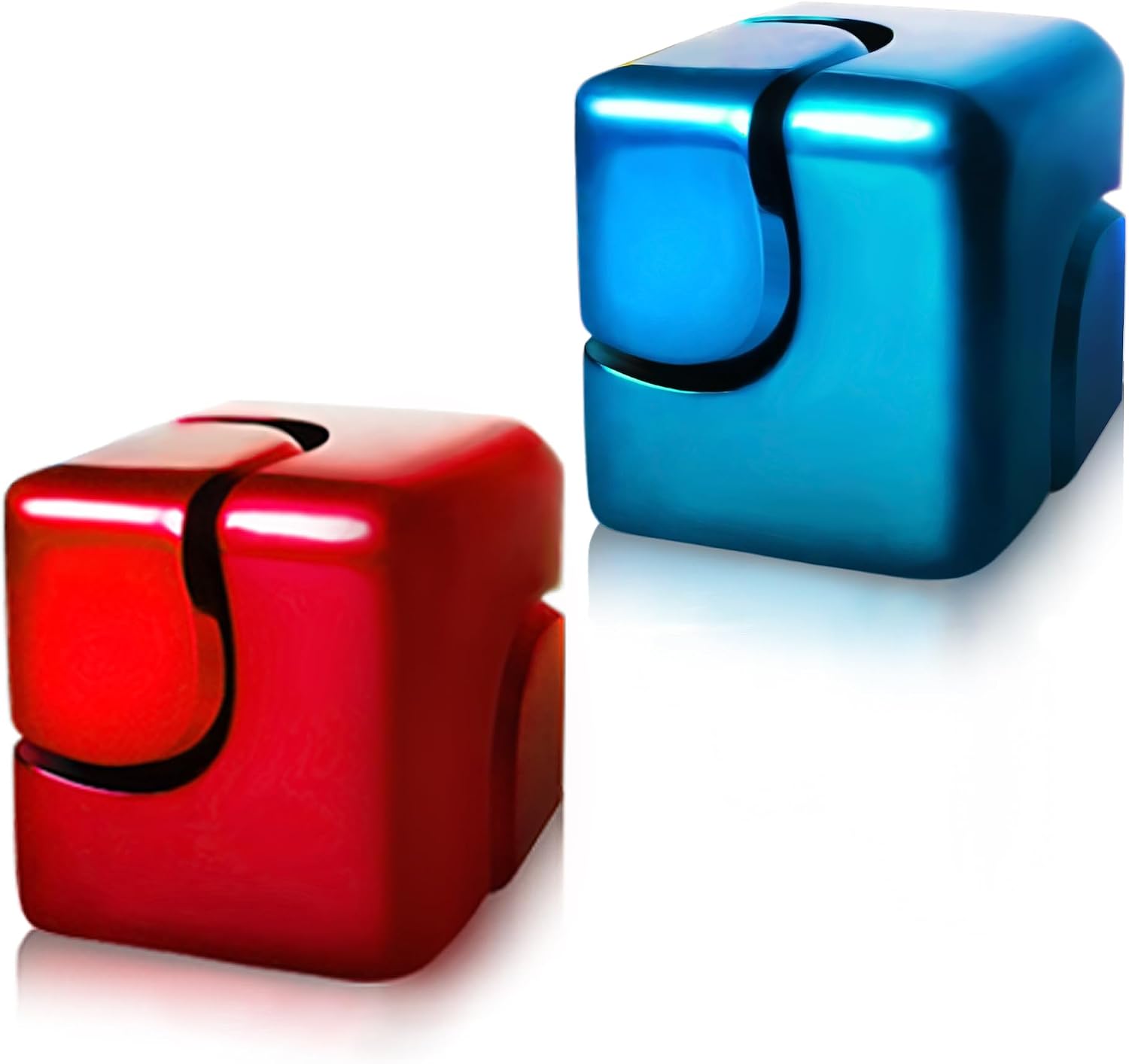 Detalle de Dr.Kbder Fidget Spinner Cube Set, 1.2-Inch Metal, Blue and Red