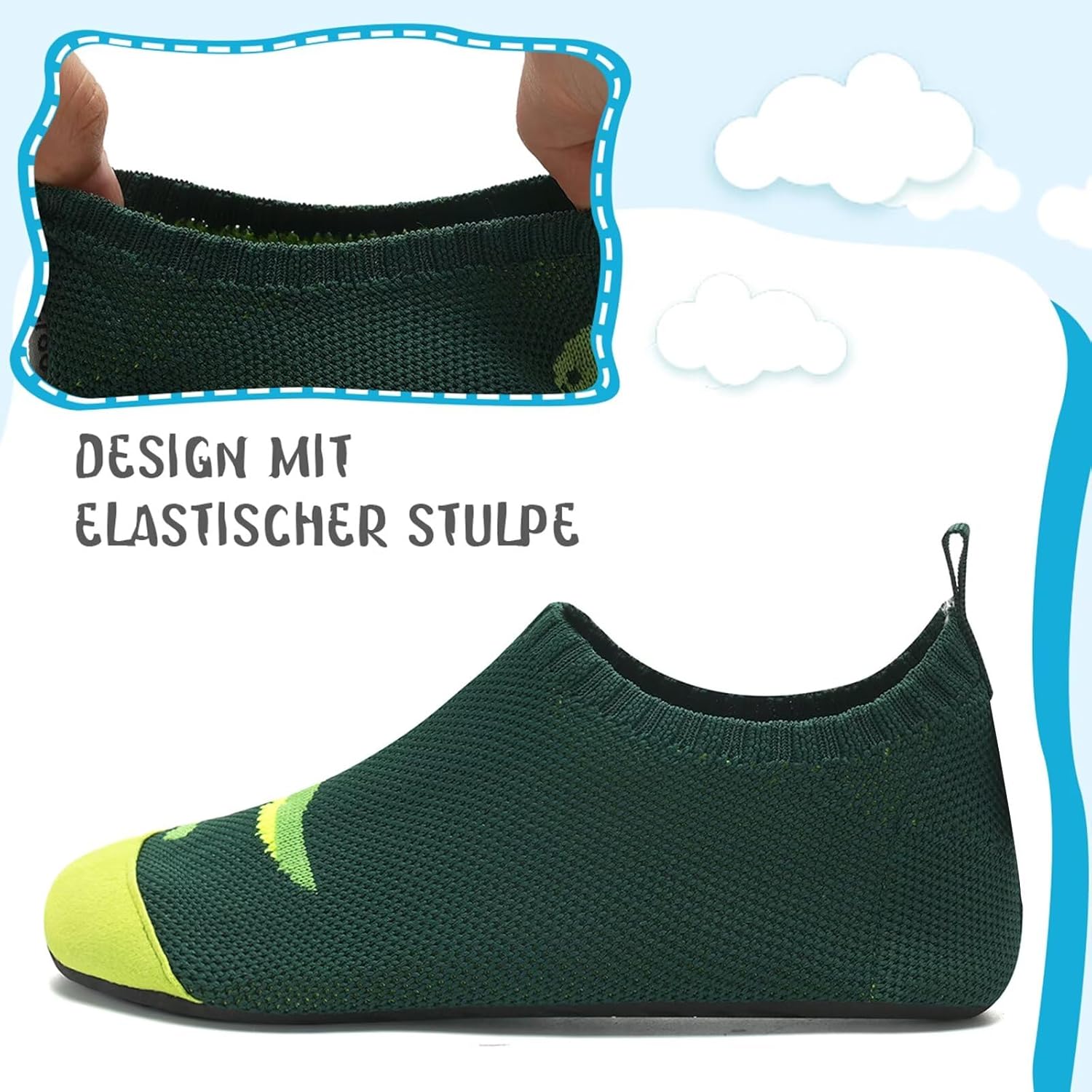 Thumbnail 3 de Kyopp Hausschuhe für Kinder (Junge & Mädchen) – atmungsaktive, rutschfeste Strick-Slipper