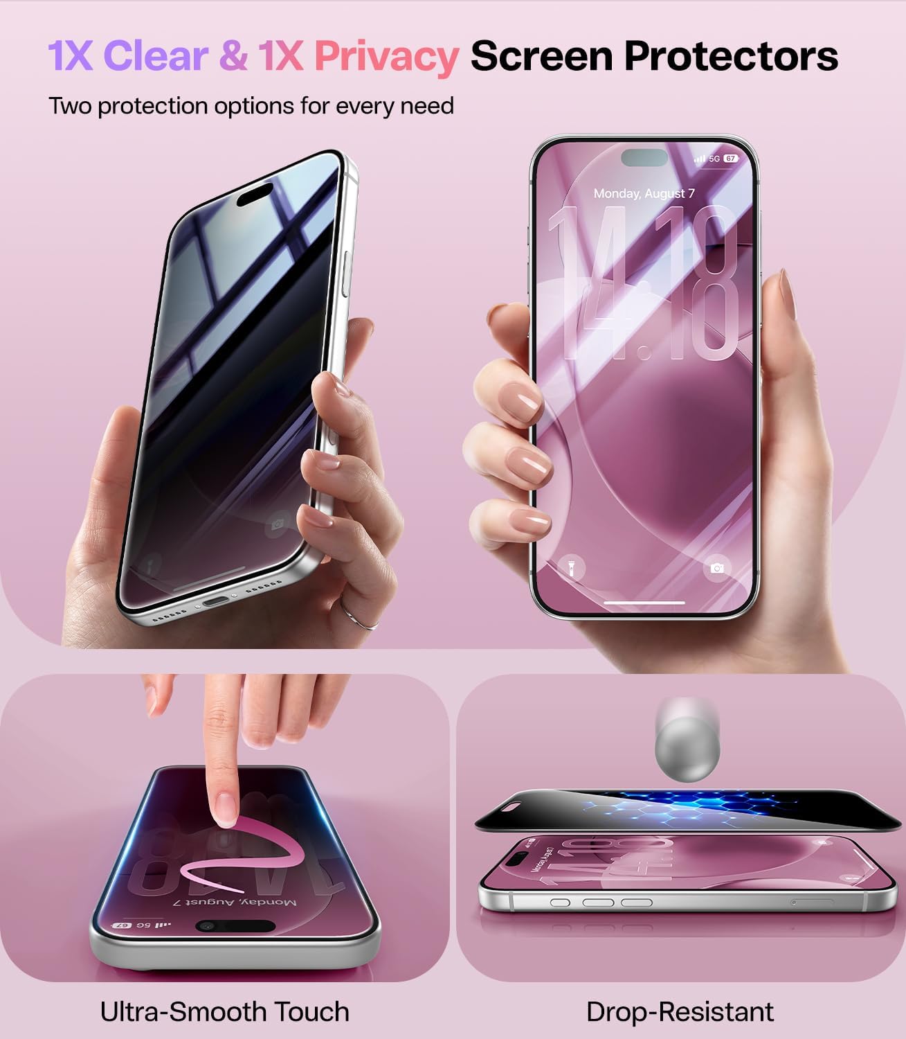 Thumbnail 6 de Meifigno iPhone 18 Pro Max Case, Burgundy, MagSafe-Compatible with Clear Back