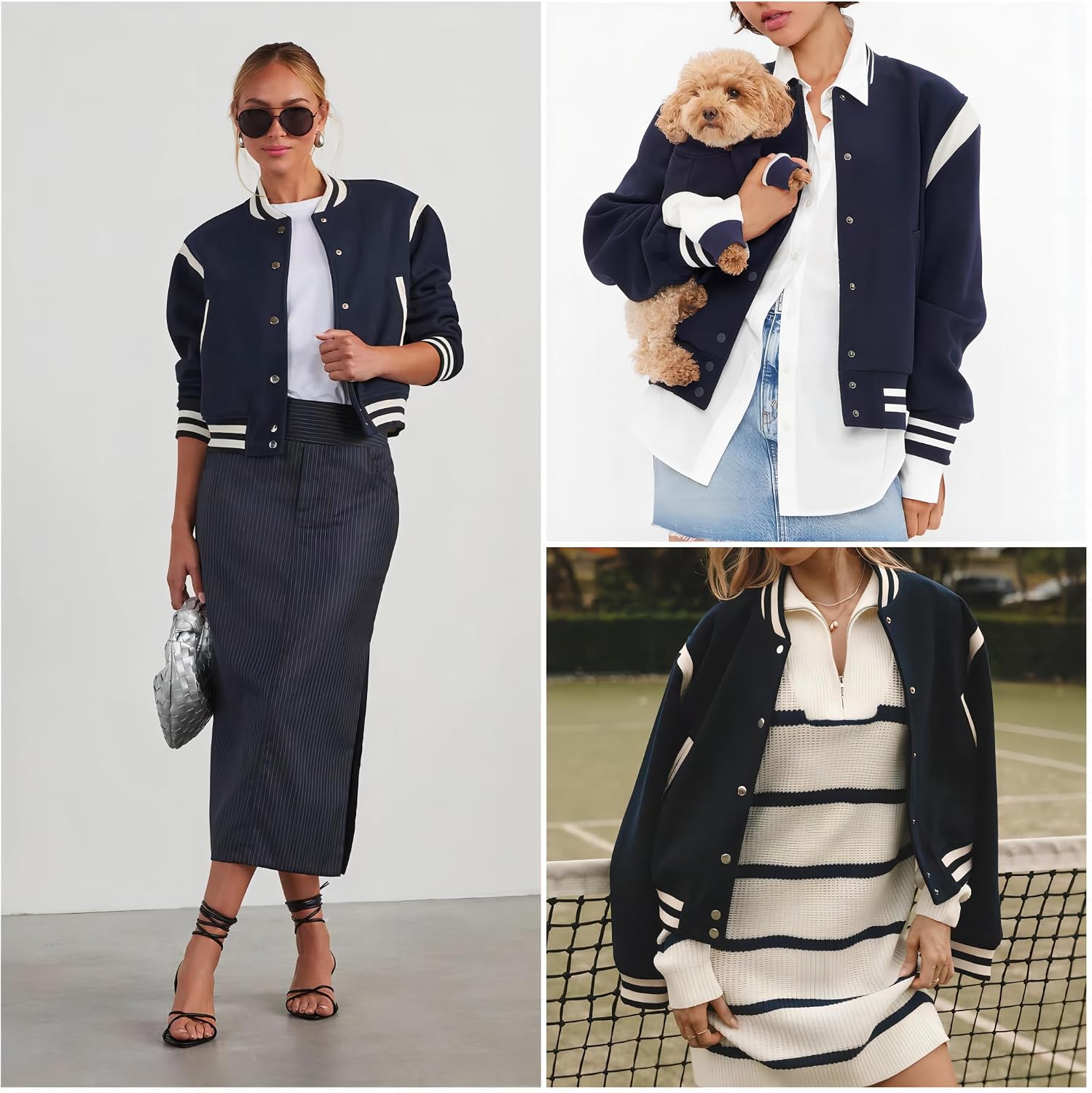 Detalle 1 de Zeagoo Women's Bomber Jacket