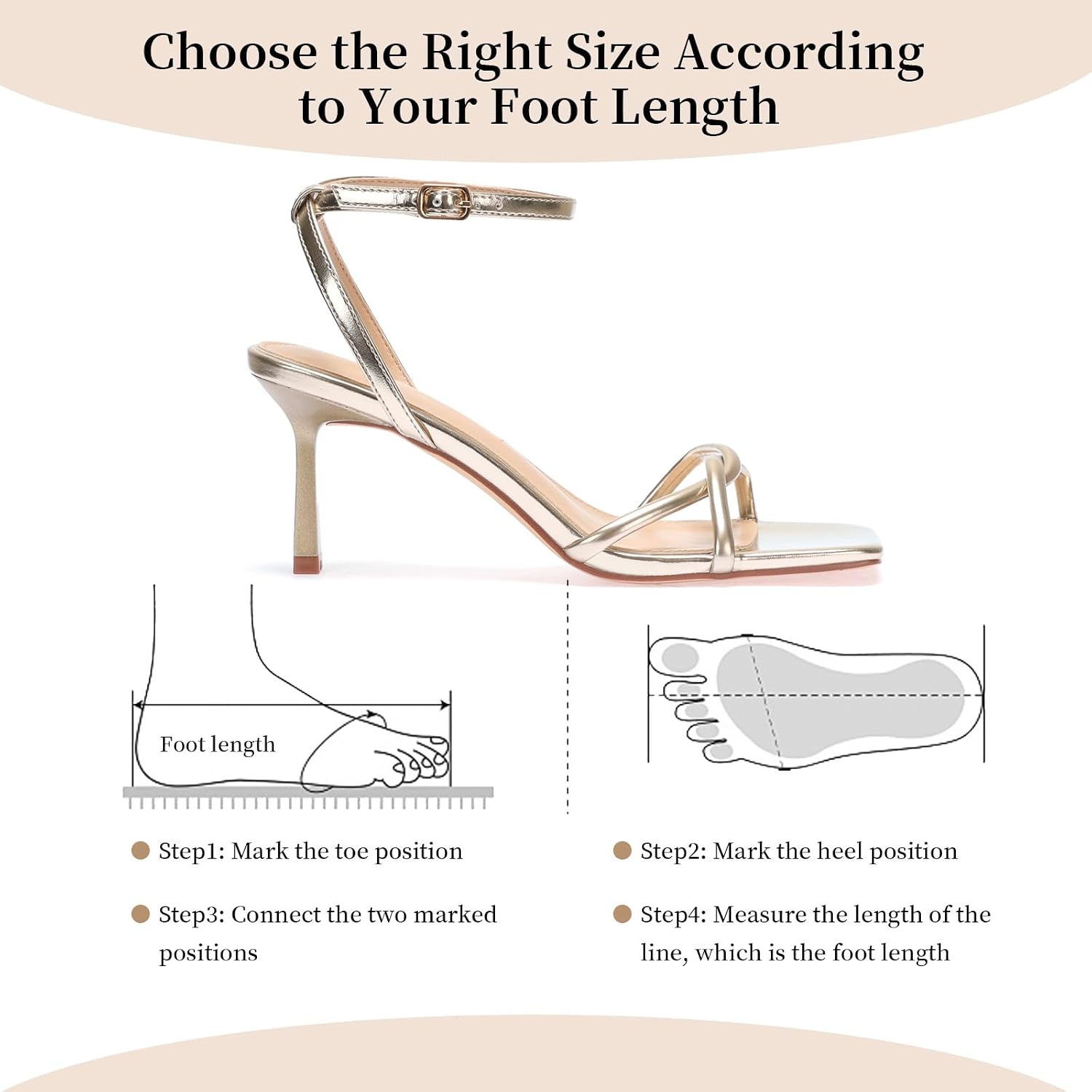 Detalle de Oilyong Women’s Strappy Kitten Heels Sandals with Ankle Strap and Square Open Toe