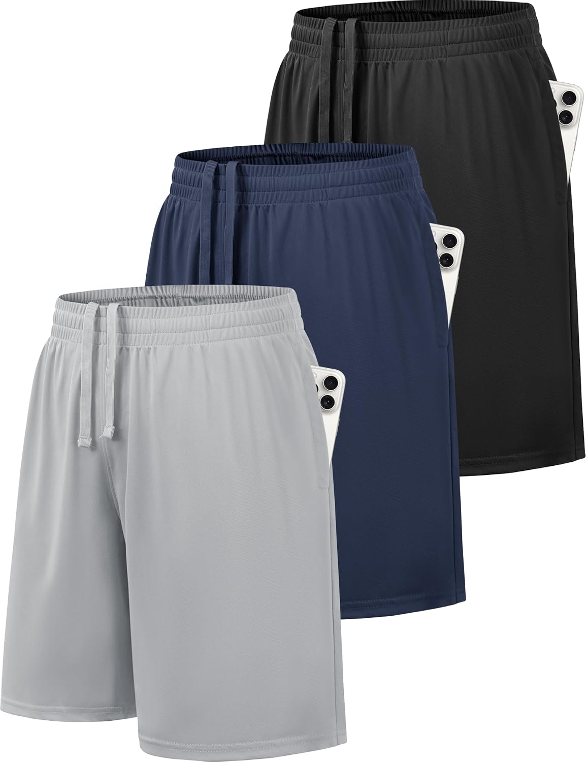 Thumbnail 6 de GetGigt Kurze Hosen Jungen – Sport Shorts im 3-/5er-Pack, mit Taschen und Schnell Trocken