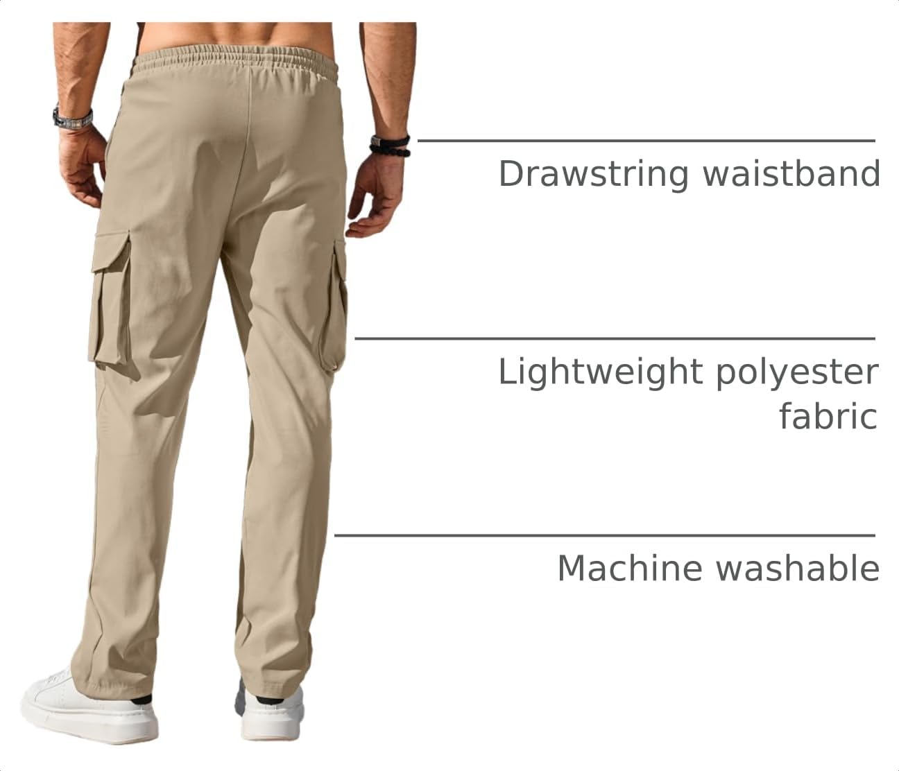 Detalle 2 de Comdecevis Cargo Joggers, Stretch Workout Pants