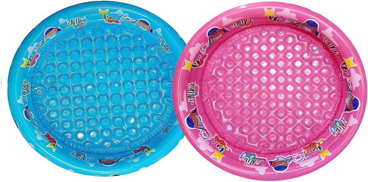 Thumbnail 5 de 3 Rings Kiddie Pool for Toddler, 48” x 12” – Inflatable Baby Pool with Drain, Bubble Bottom, and Durable Vinyl (Blue)