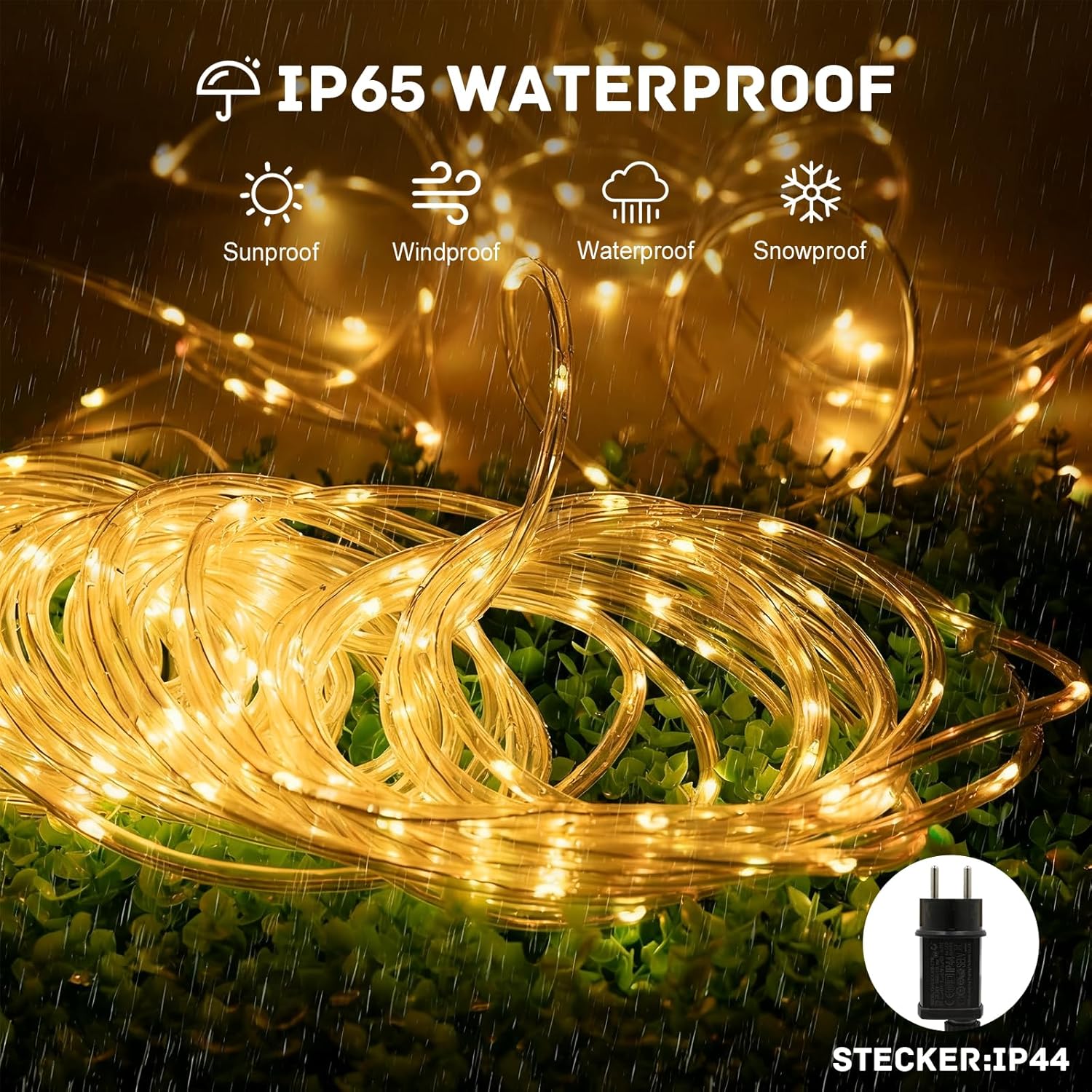 Detalle 2 de Liyade Tubo luminoso 30M 600 LED per esterni