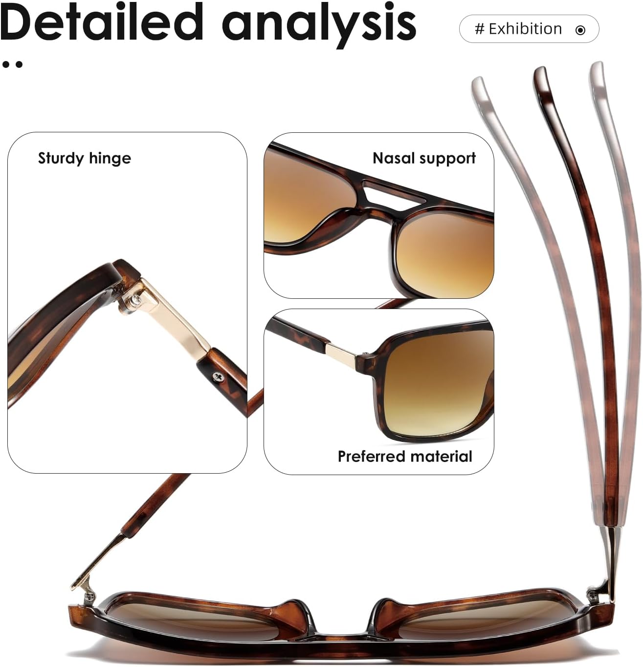 Thumbnail 5 de kimorn K1649 Retro-Sonnenbrille mit UV400