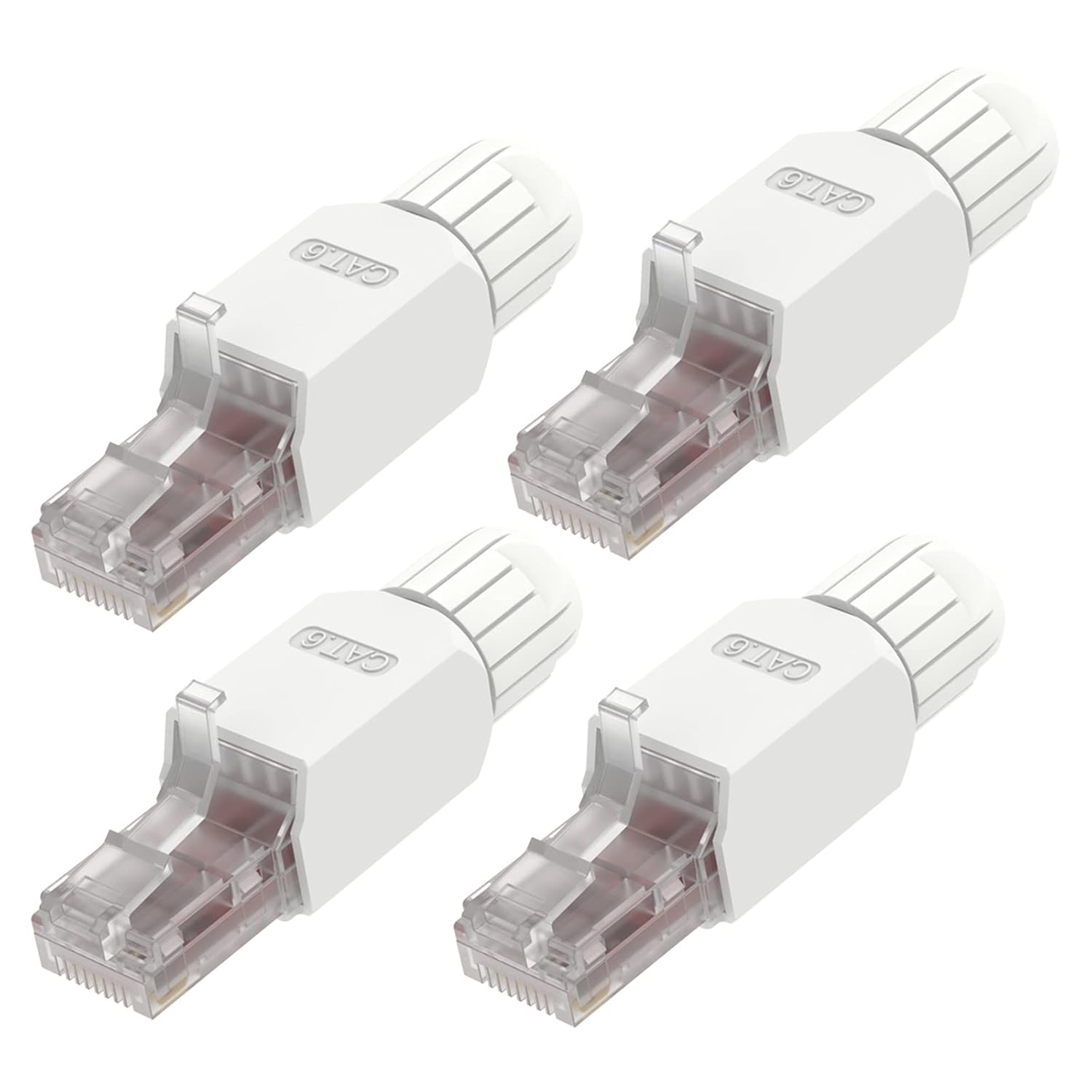 Thumbnail 6 de VCELINK Cat6 Tool-Free RJ45 Connectors (4-Pack) – 1000 Mbps, 250 MHz, Gold-Plated