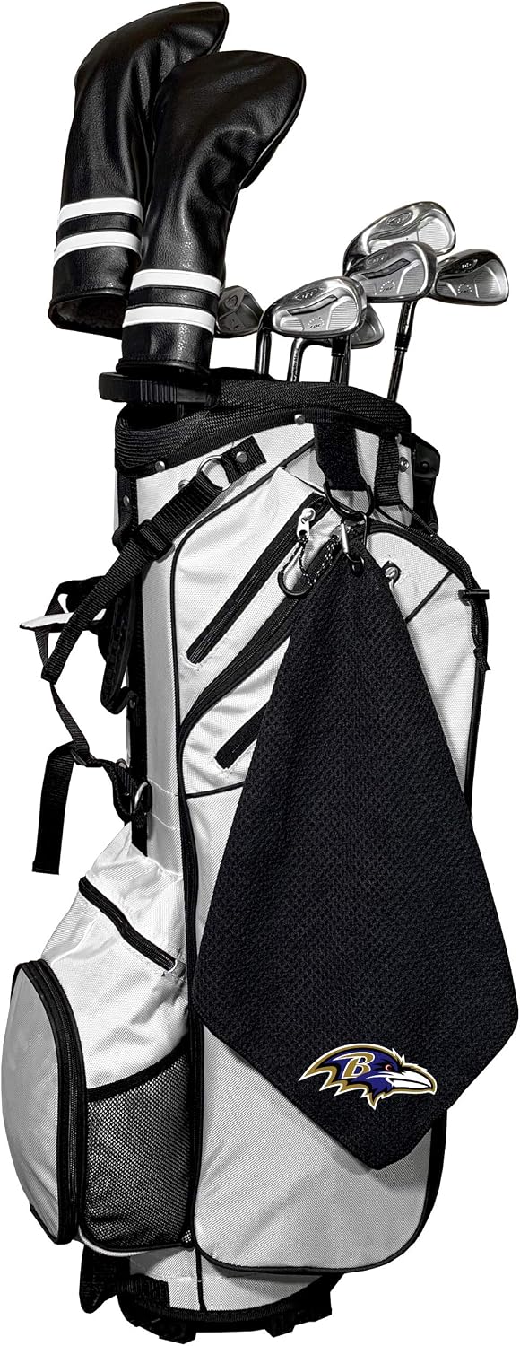 Detalle 2 de Team Golf NFL Baltimore Ravens Microfiber Golf Towel (38 x 38 cm)