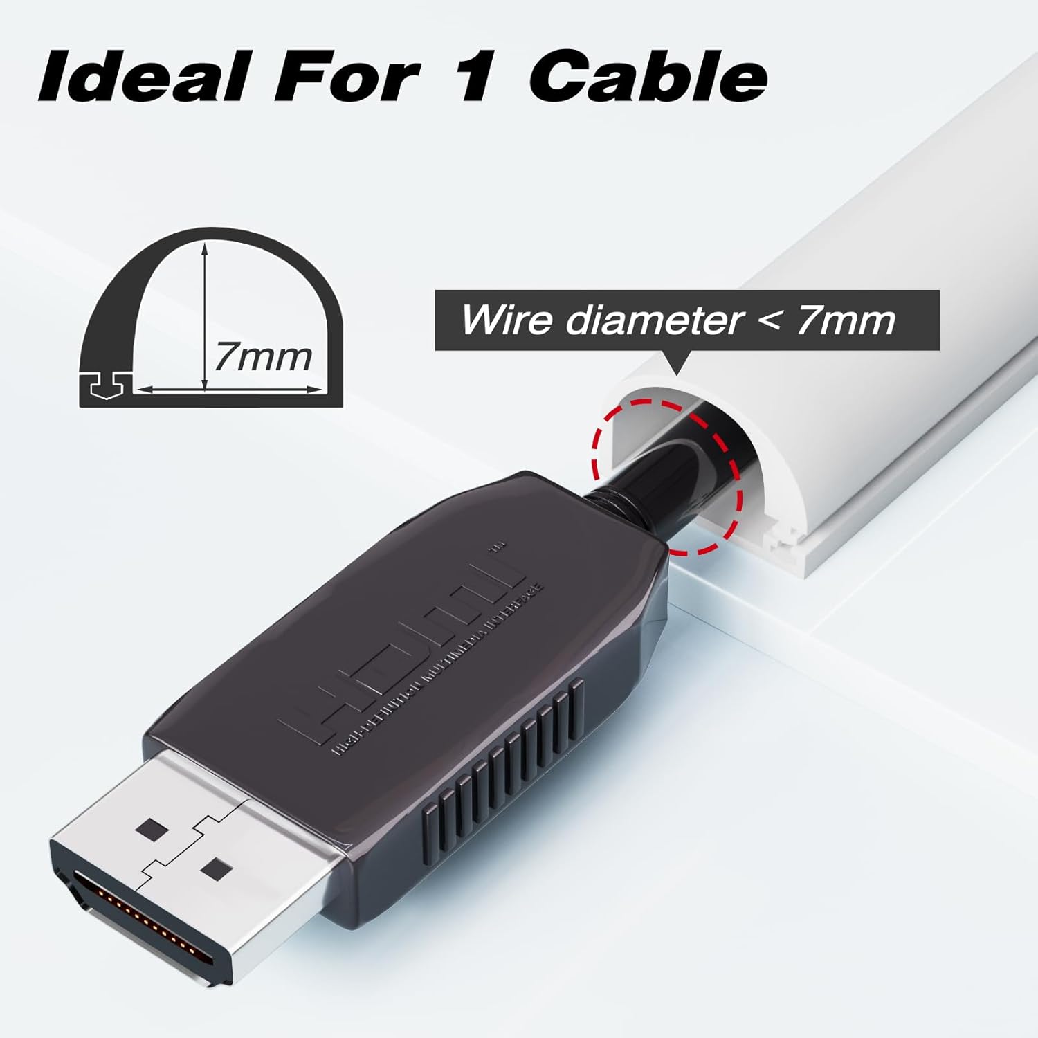 Detalle 2 de 1M Silicone Cable Trunking Cable Tidy for Wires