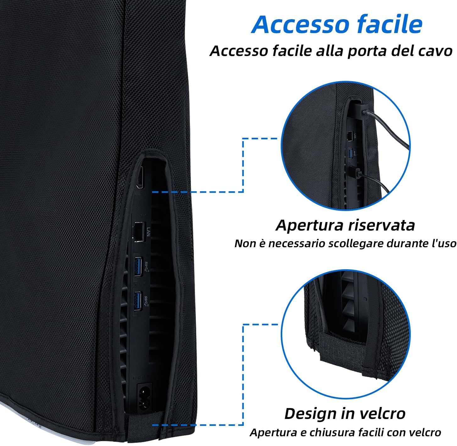 Thumbnail 6 de Tolesum Custodia PS5 Slim Antipolvere Nero