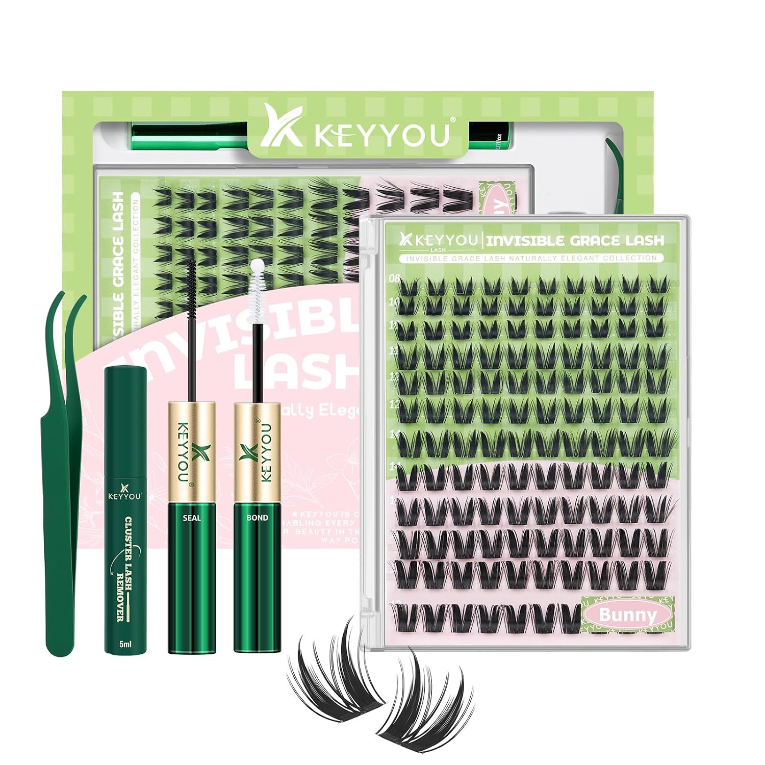Detalle de KEYYOU Lash Cluster Kit, 144 Clusters