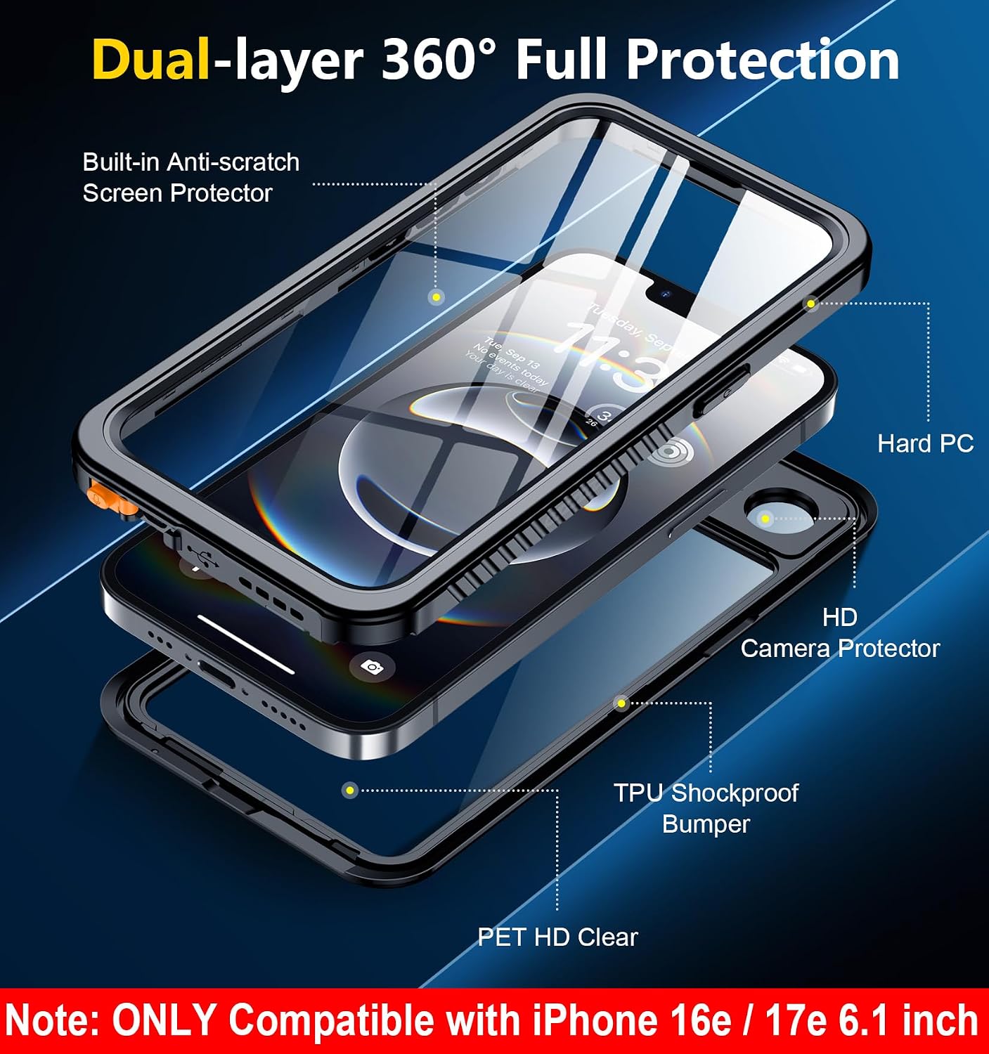 Thumbnail 6 de SPIDERCASE iPhone 16e Waterproof Case 6.1"