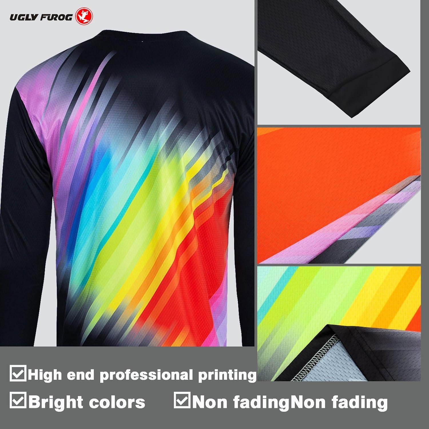 Detalle 2 de UGLY FROG Rage downhill jersey mens MTB shirt