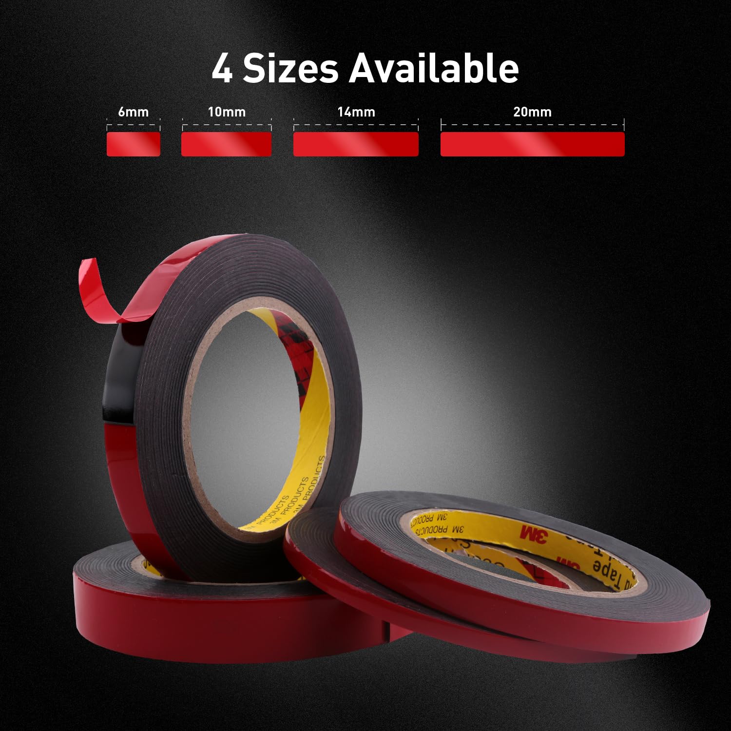 Thumbnail 1 de 3M Automotive Acrylic Plus Befestigungsband PT1100, dunkelgrau (20 mm x 5,5 m) – doppelseitige Acrylklebebefestigung