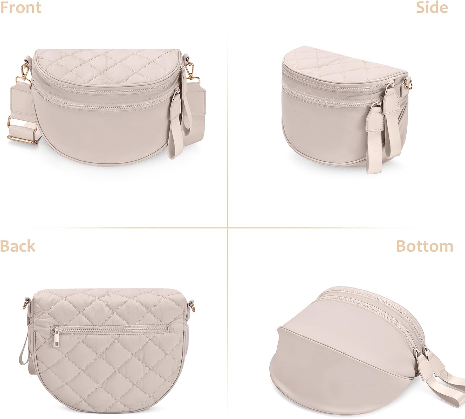 Detalle de oscaurt Puffer Crossbody Bag: Spacious, Expandable Bum Bag for Women
