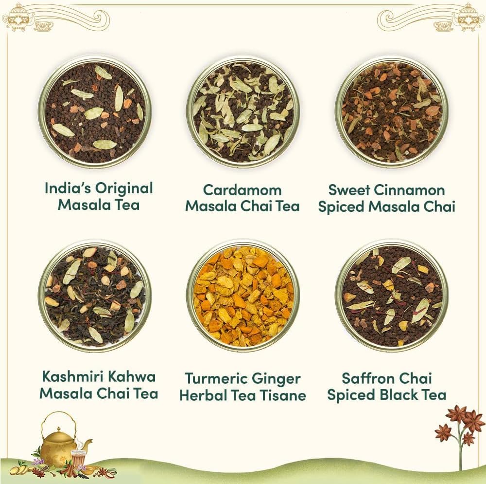 Thumbnail 2 de VAHDAM Té Suelto Chai 🎁 Set 12 Sabores Sin Gluten OGM