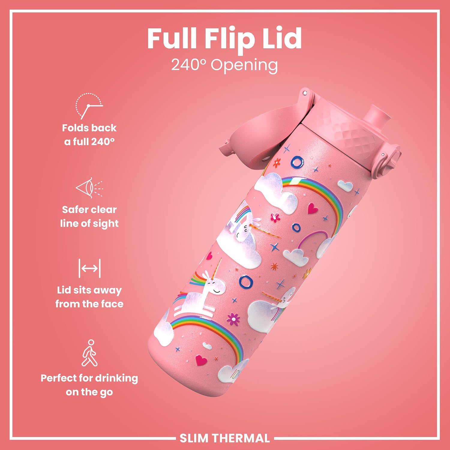 Thumbnail 3 de Ion8 Water Bottle 500 ml/18 oz: Leak-Proof, Easy-Open, BPA-Free and Dishwasher Safe