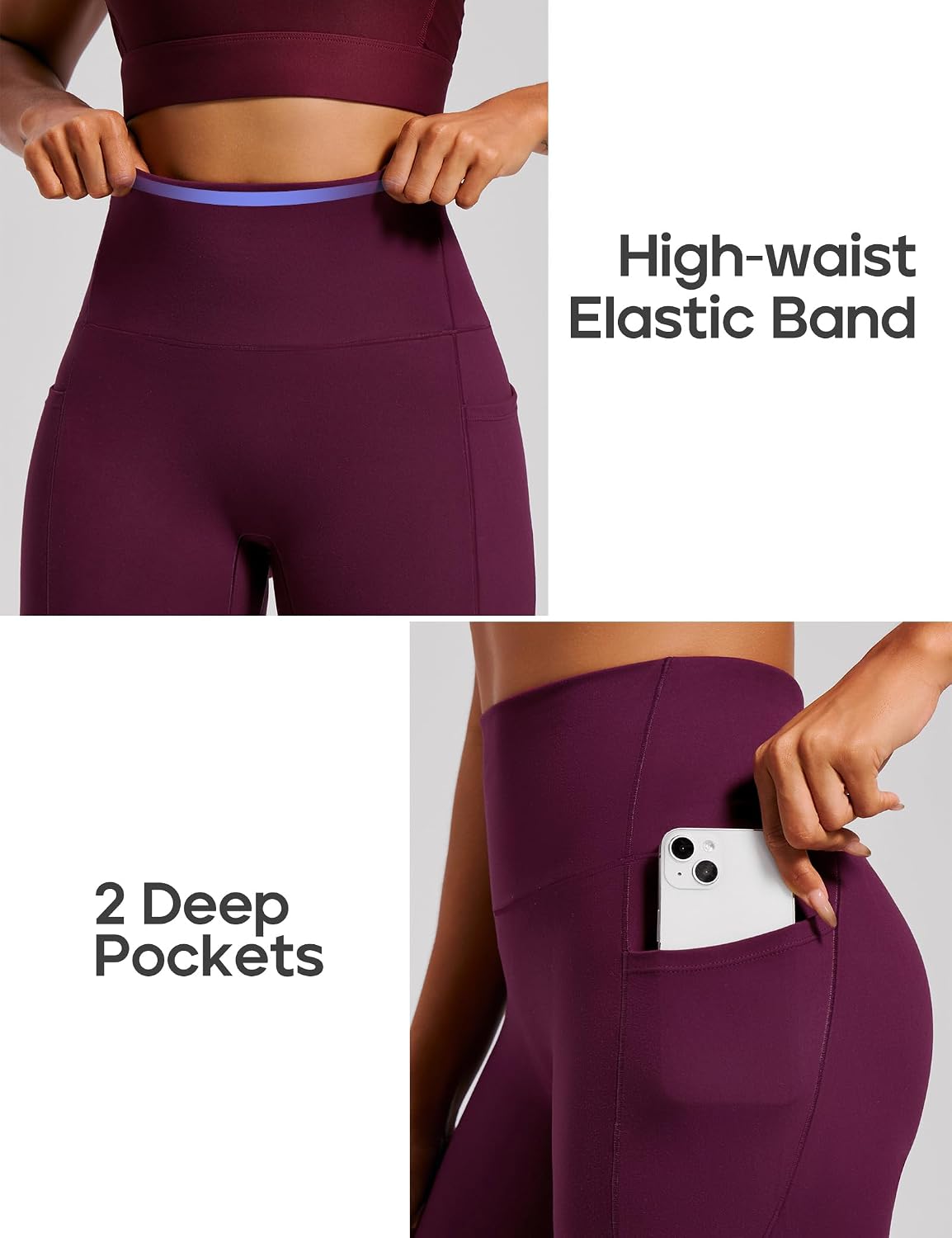 Detalle 1 de Heathyoga Scrunch Butt Leggings with Pockets