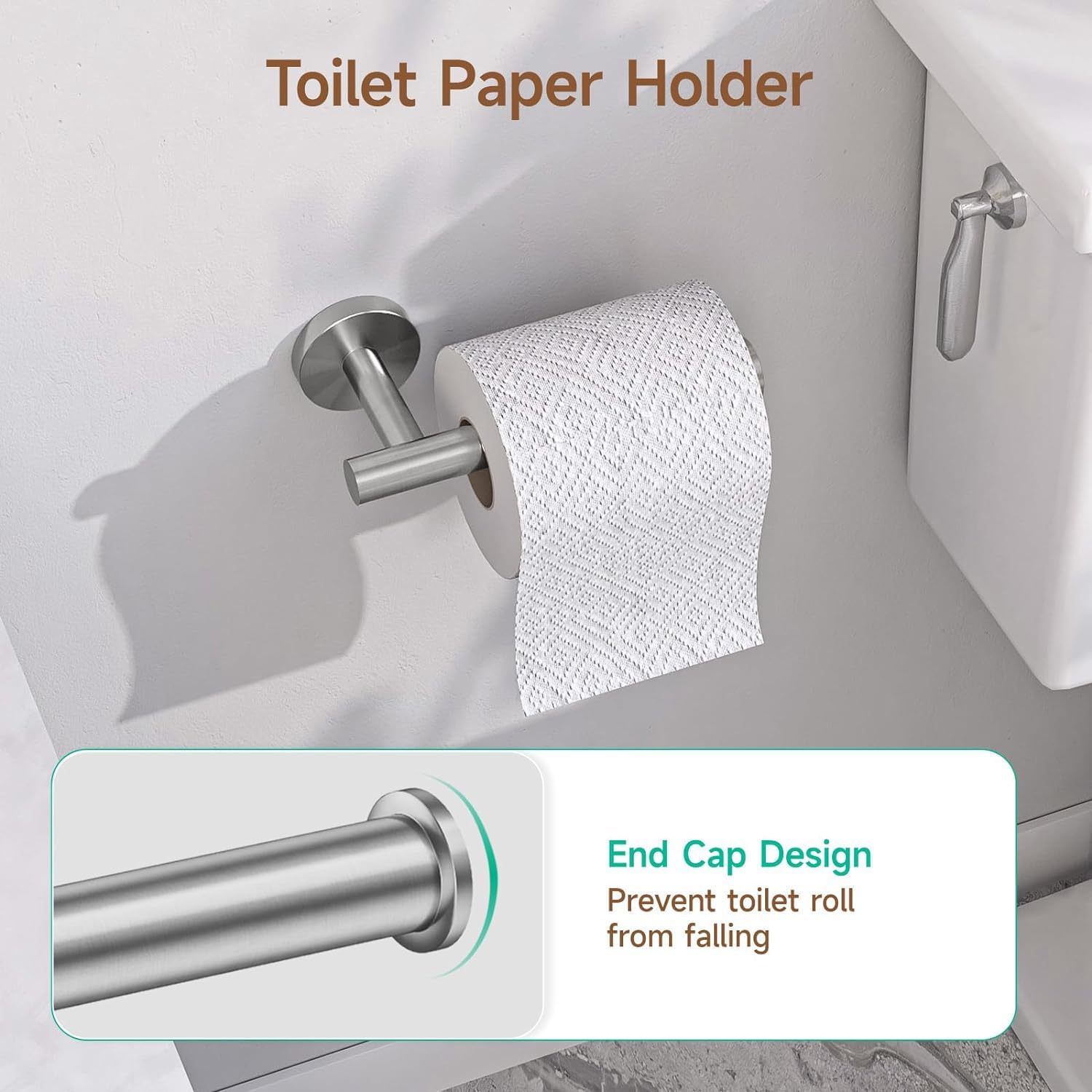Thumbnail 3 de 7-Piece Silver SUS304 Bathroom Accessories Set