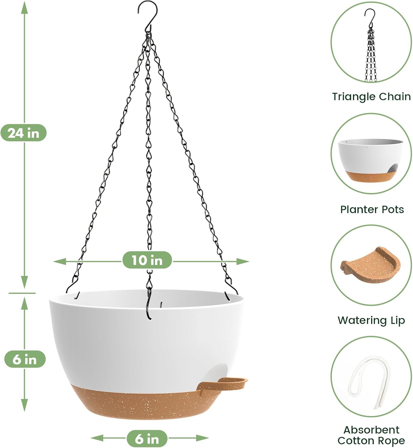 Detalle de Hanging Planters, Plastic
