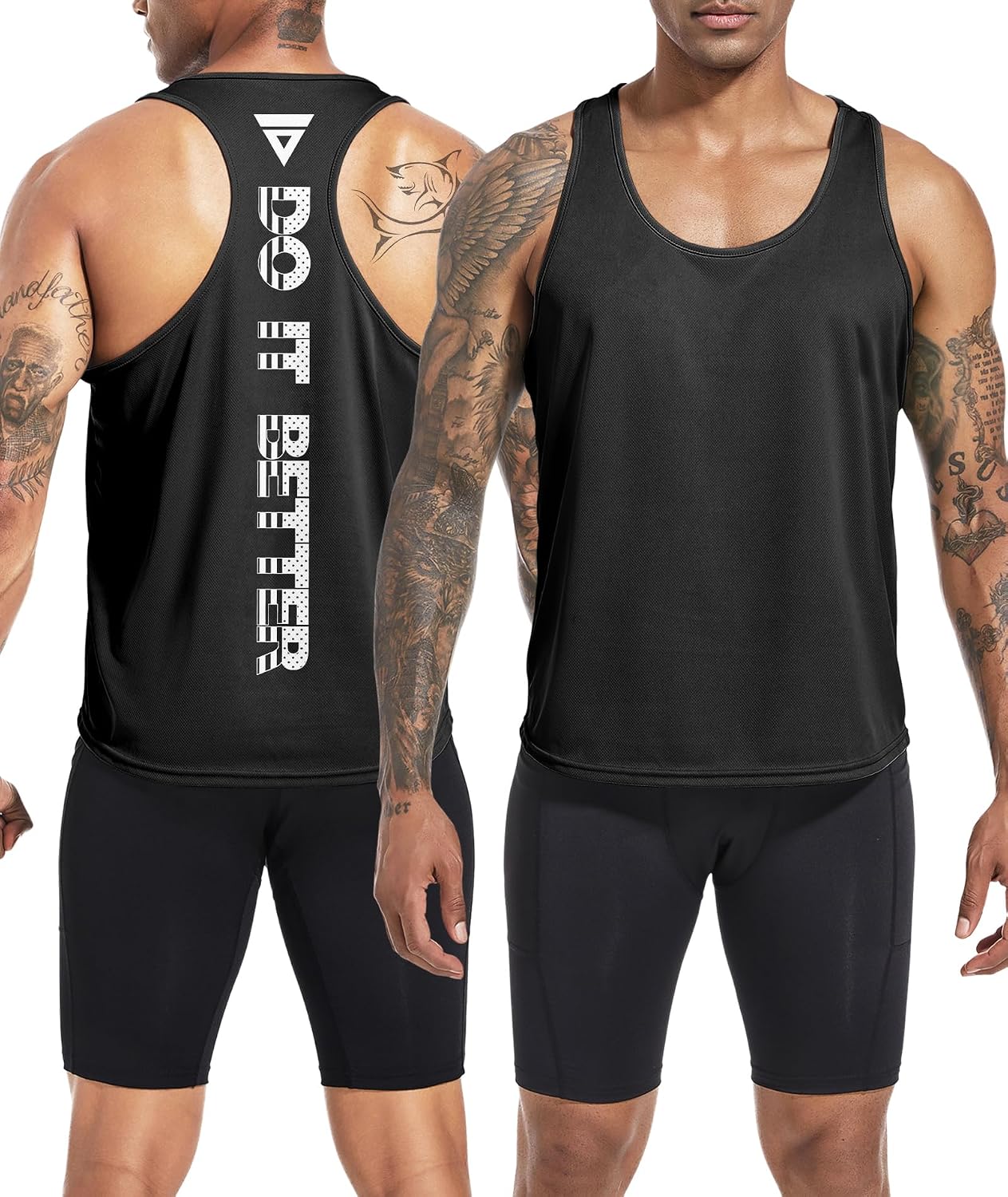 Thumbnail 1 de Boyzn Men's Y-Back Workout Tank Tops (1 or 3 Pack) – Breathable Muscle Vest for Gym and Running